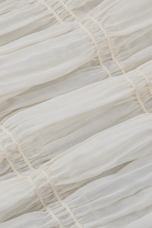 Spaghettiträger Kleid mit tiefem V-Ausschnitt im Bohostil