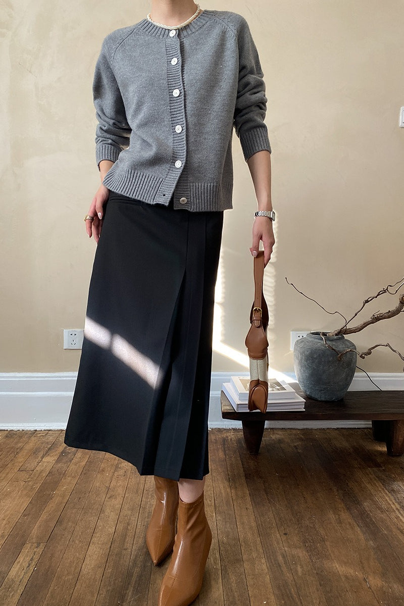 Cárdigan raglán con botones de jade