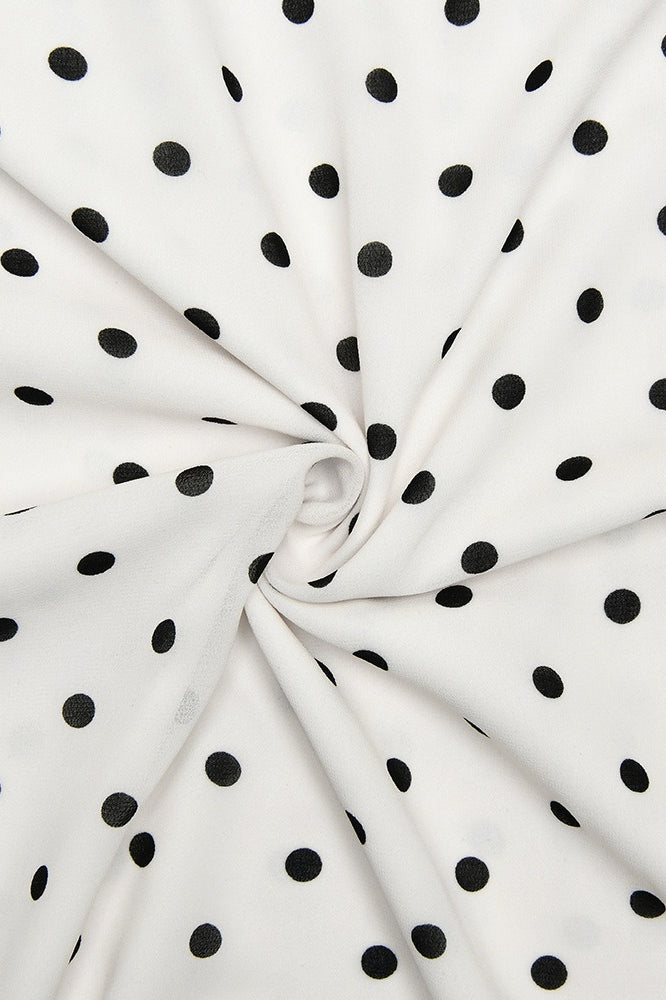 Maxi šaty bez rukávů s puntíkovaným vzorem a zavazováním za krk