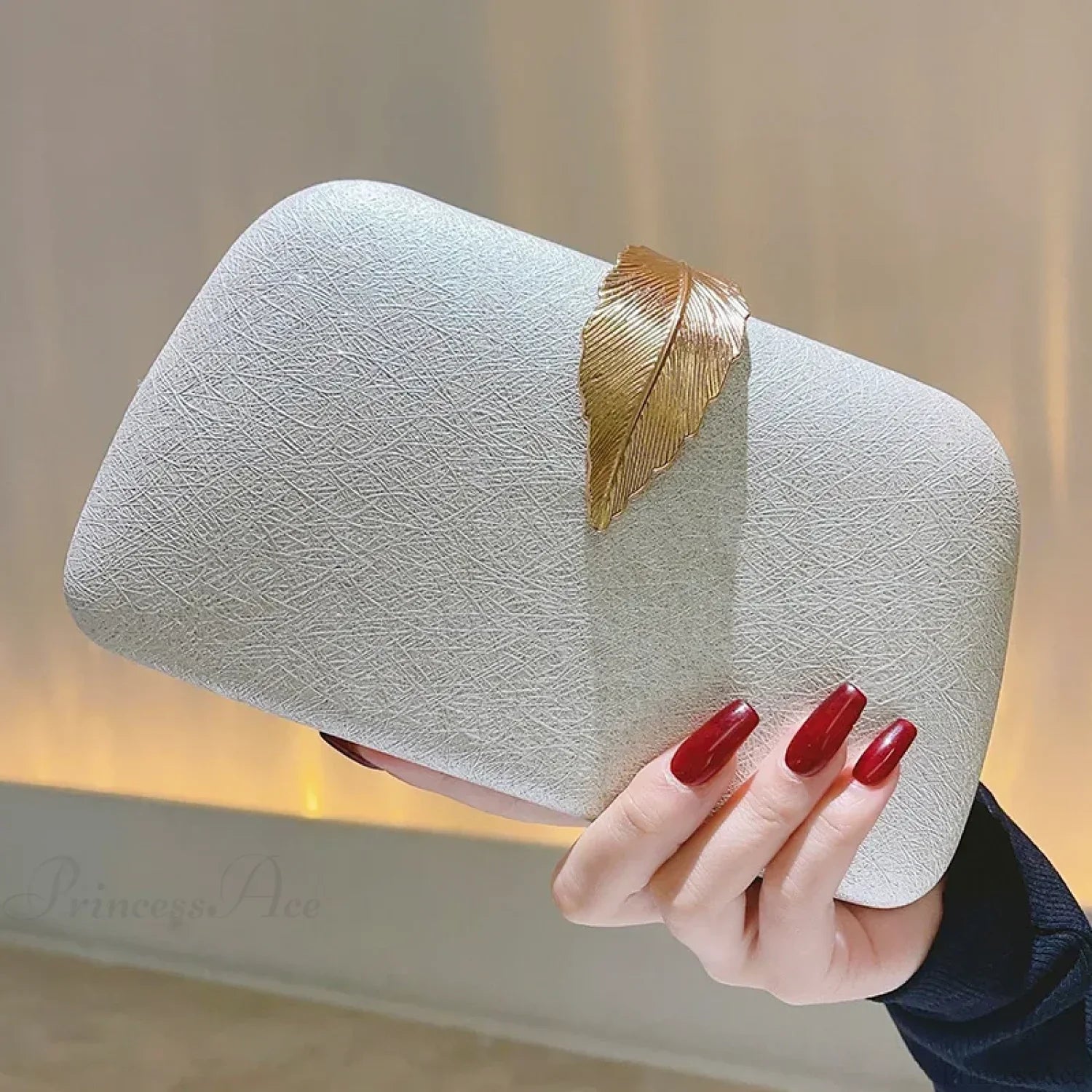 Evening Clutch Pearl Chain Handbag Wedding Cocktail Party Purse