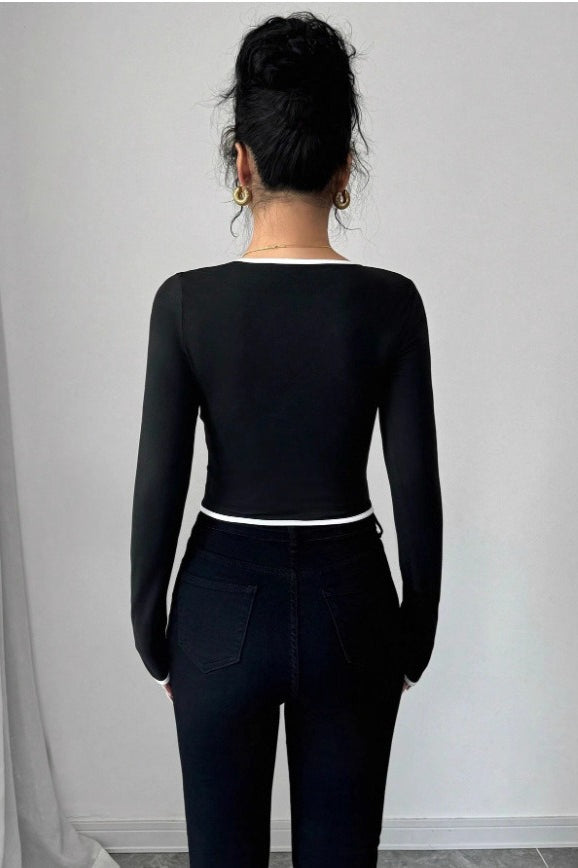 Maglia corta a coste