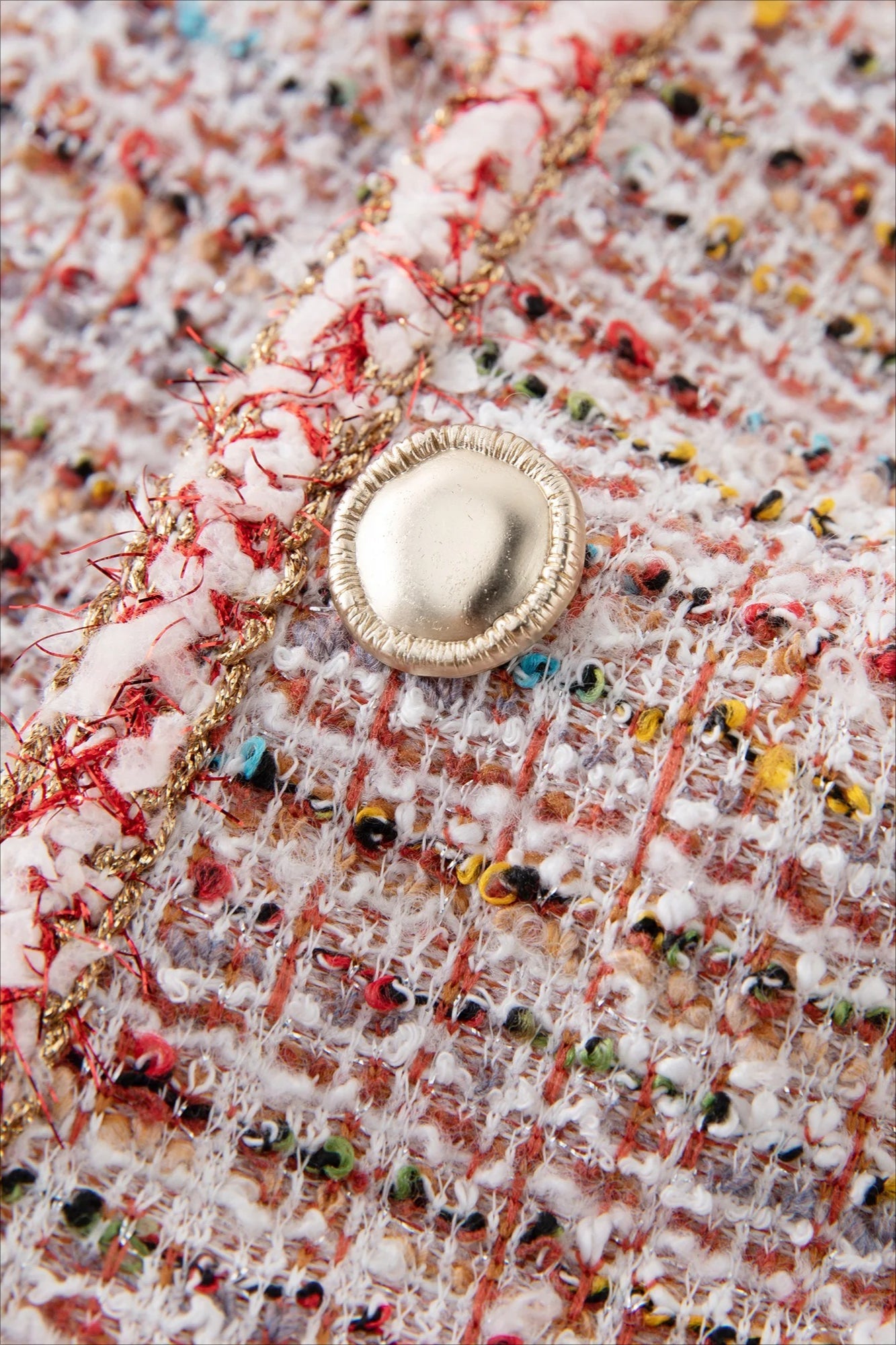 Round Neck Tweed Blend Jacket