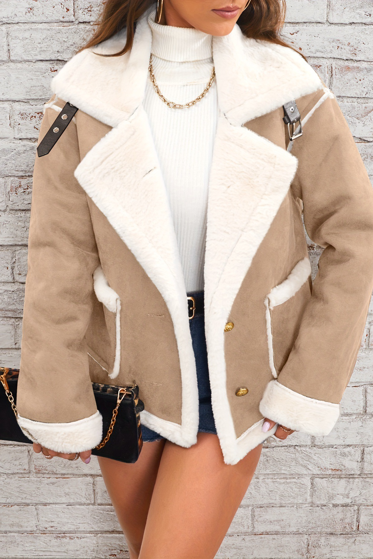 Collared Plush Warm Casual Winter Coat