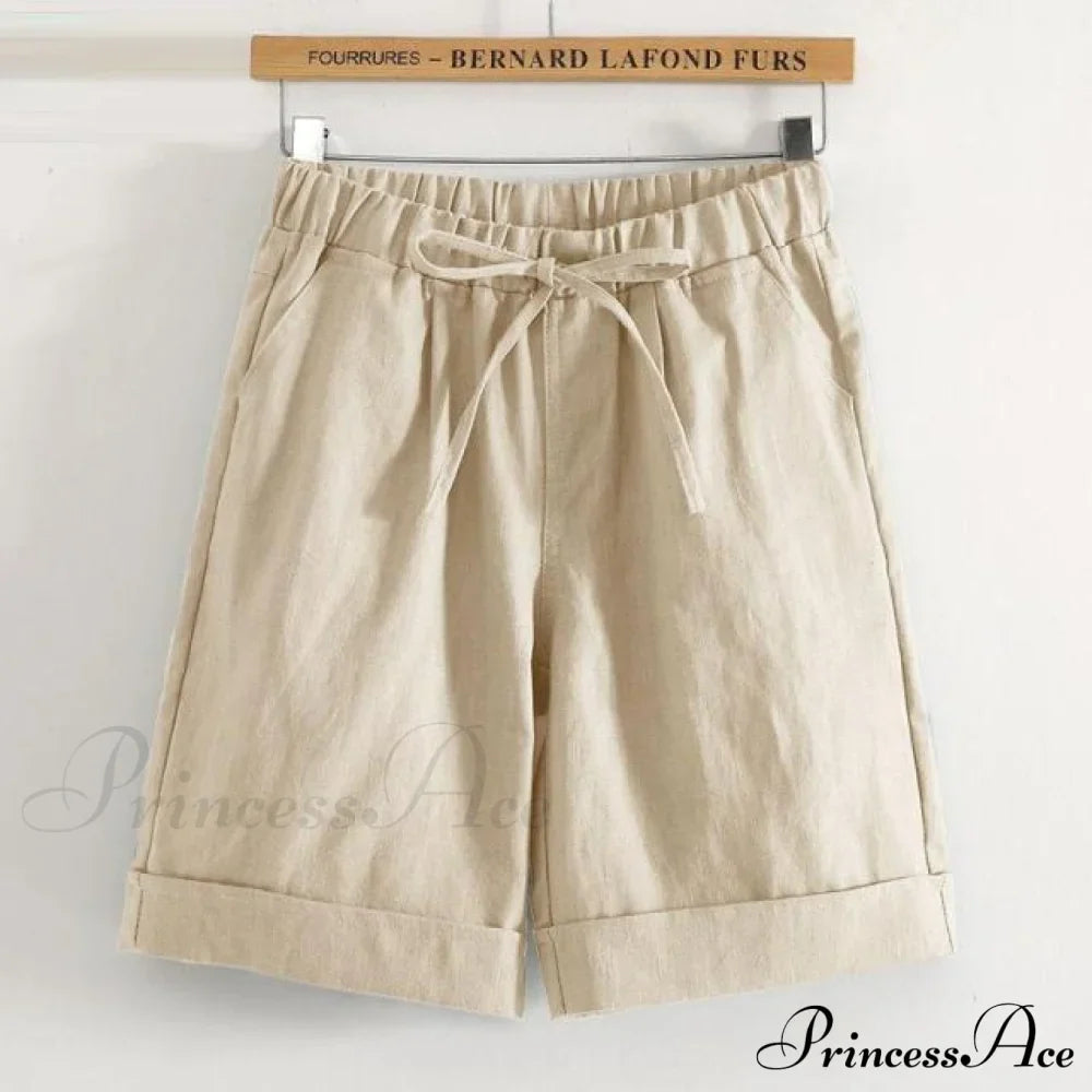 Fashion Elastic Waist Loose Shorts