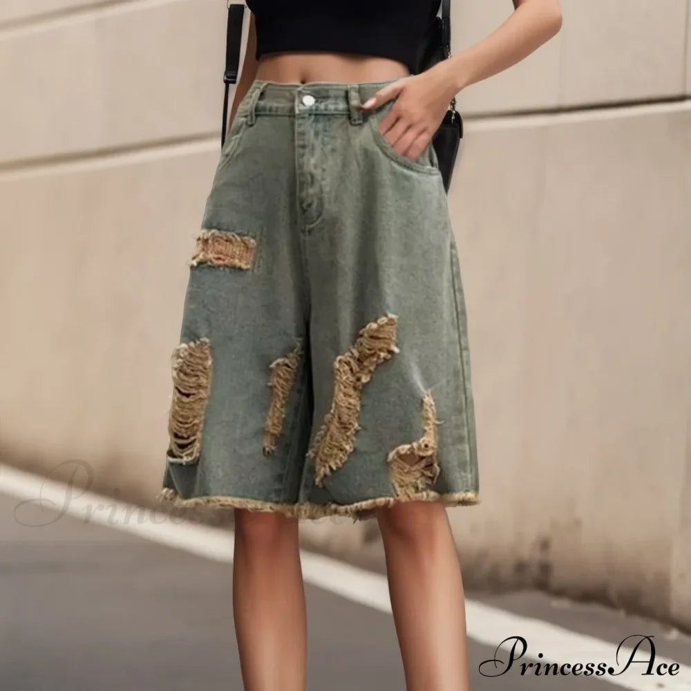 Fashion Harajuku Denim Summer High Waist Casual Vintage Jean Short