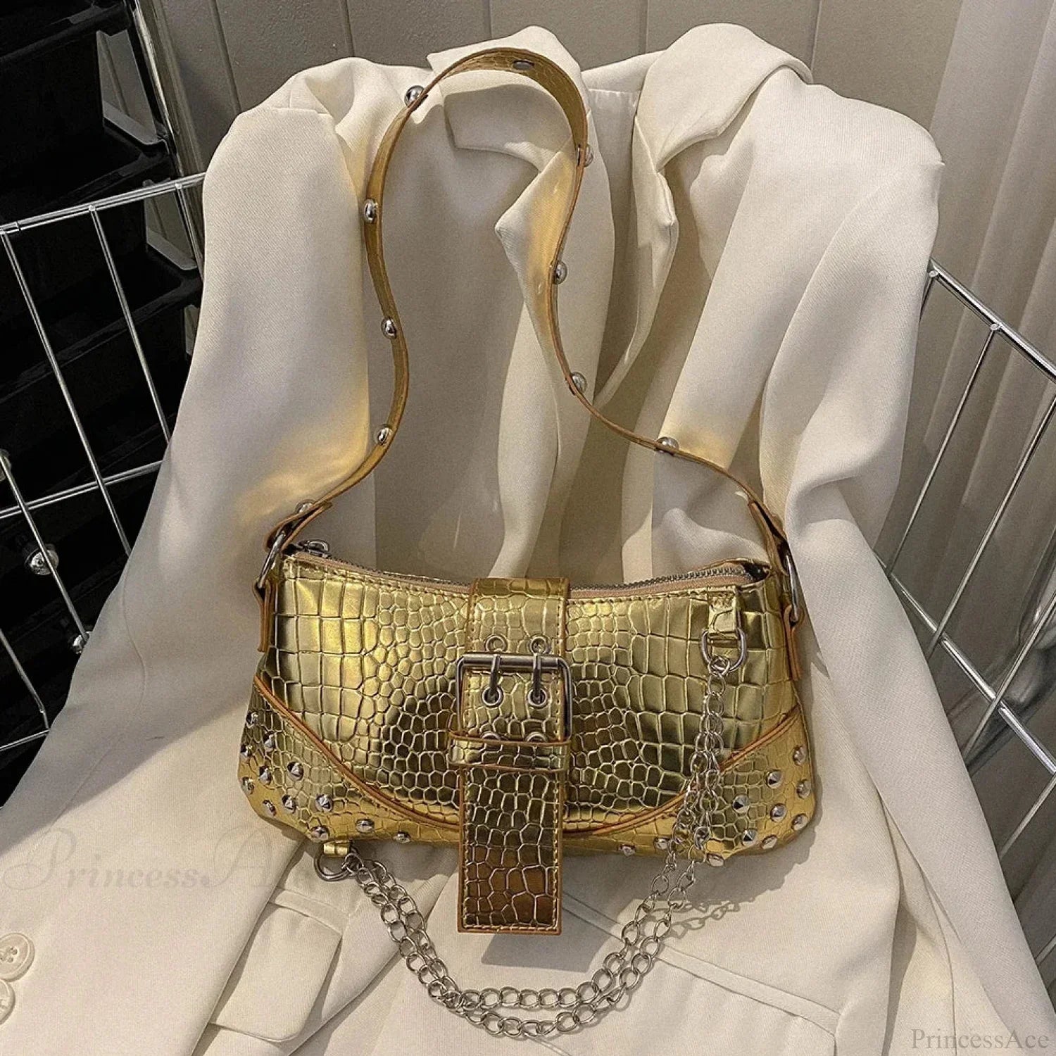 Fashion Y2K Pleated Underarm Shoulder Bag