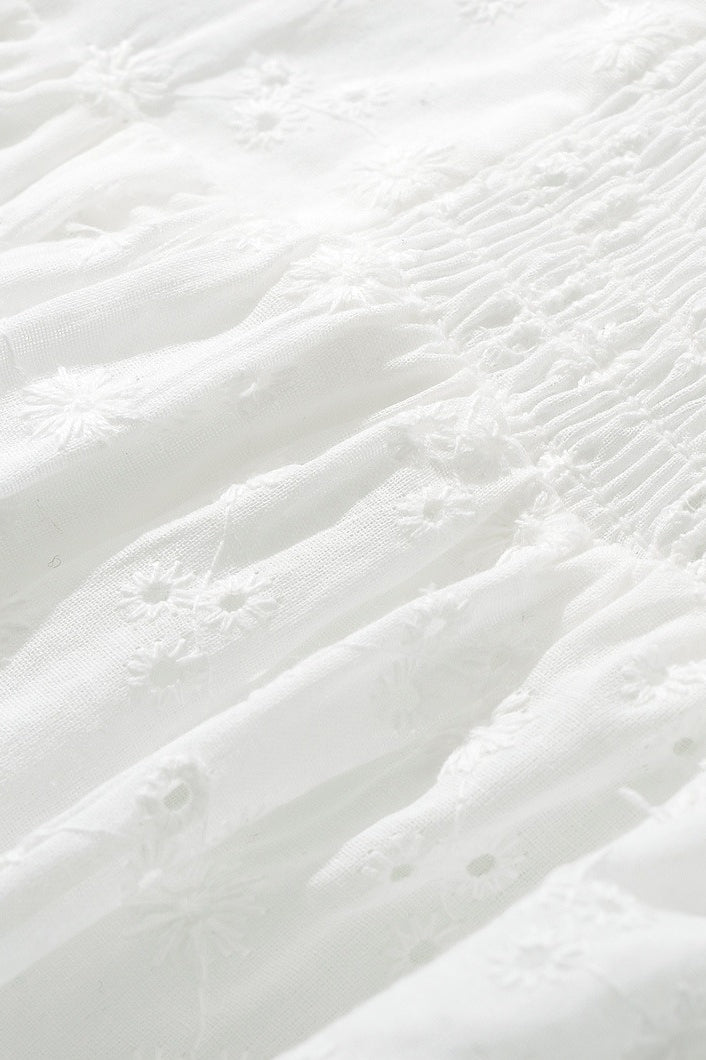 Besticktes Baumwoll-Trägertop im Boho-Kleid-Stil