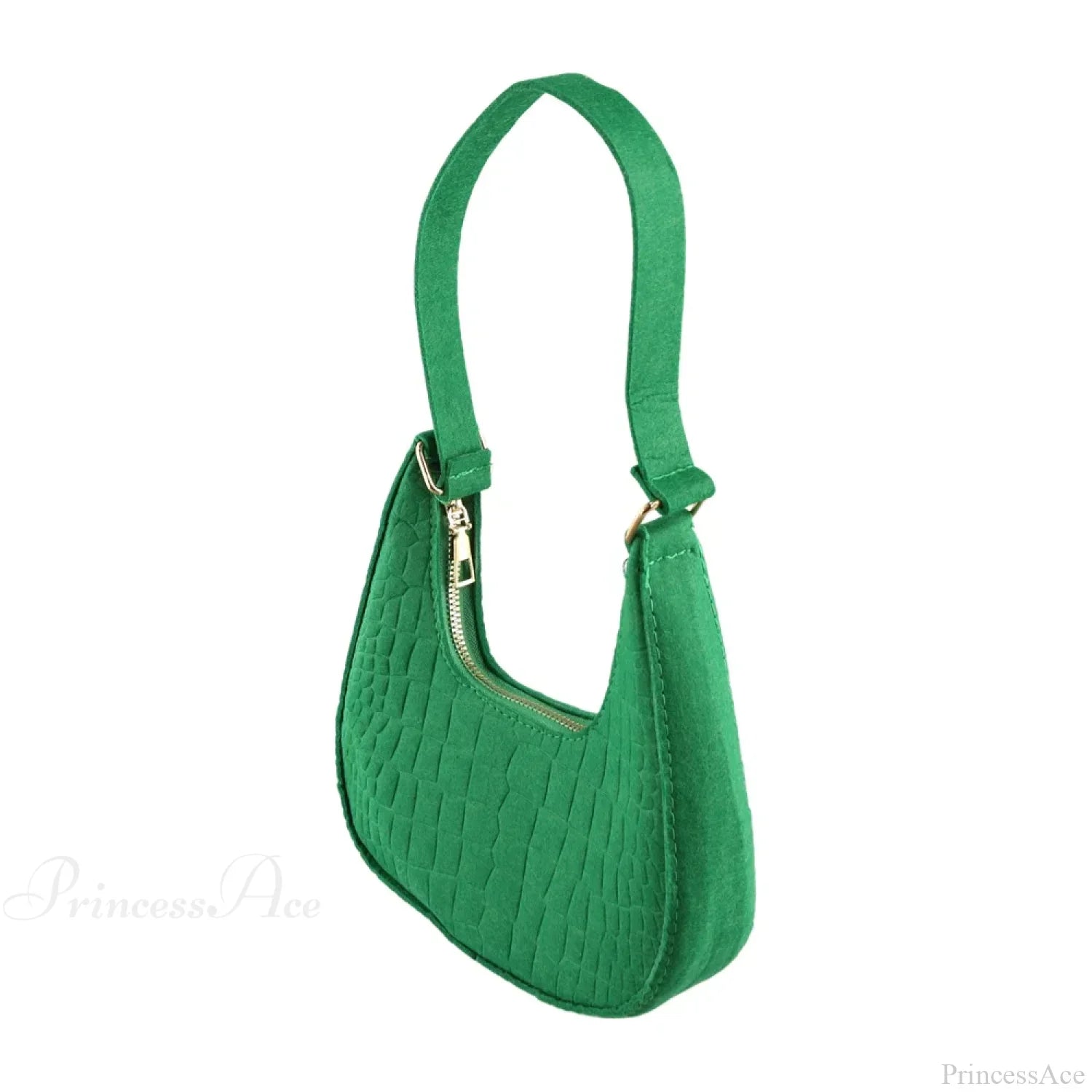 Felt Solid Color Retro Underarm Shoulder Bag