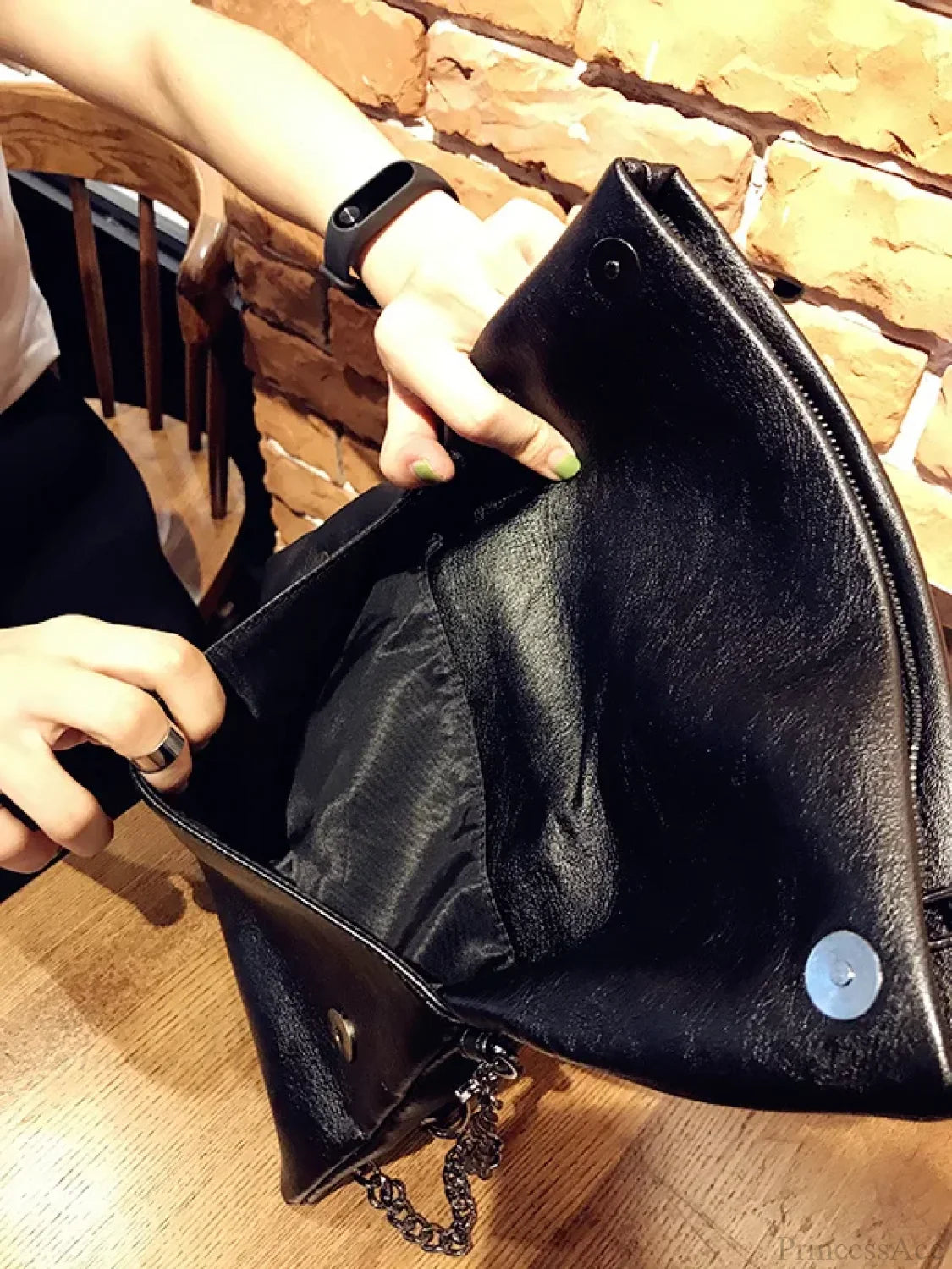 Folding Design PU Leather Clutch Wristlet