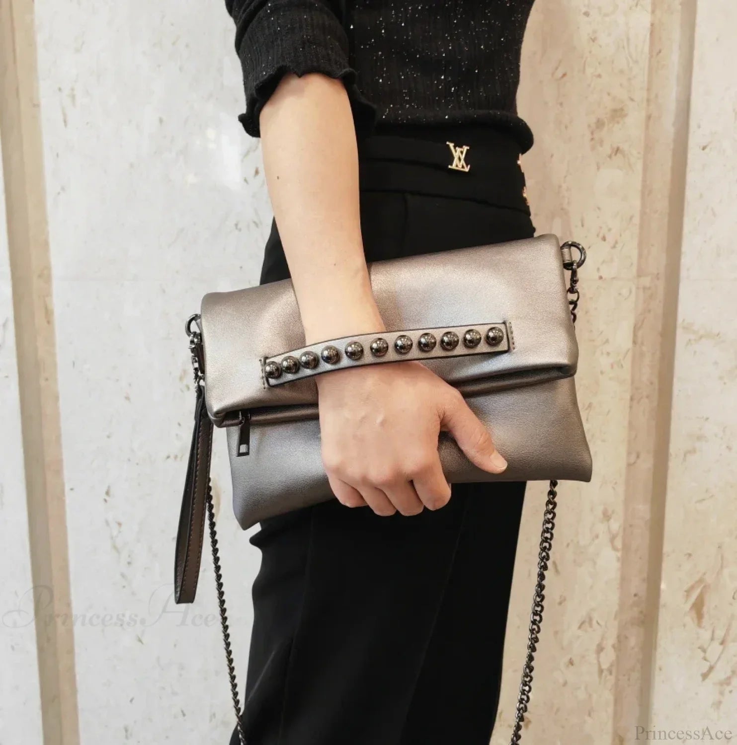 Folding Design PU Leather Clutch Wristlet