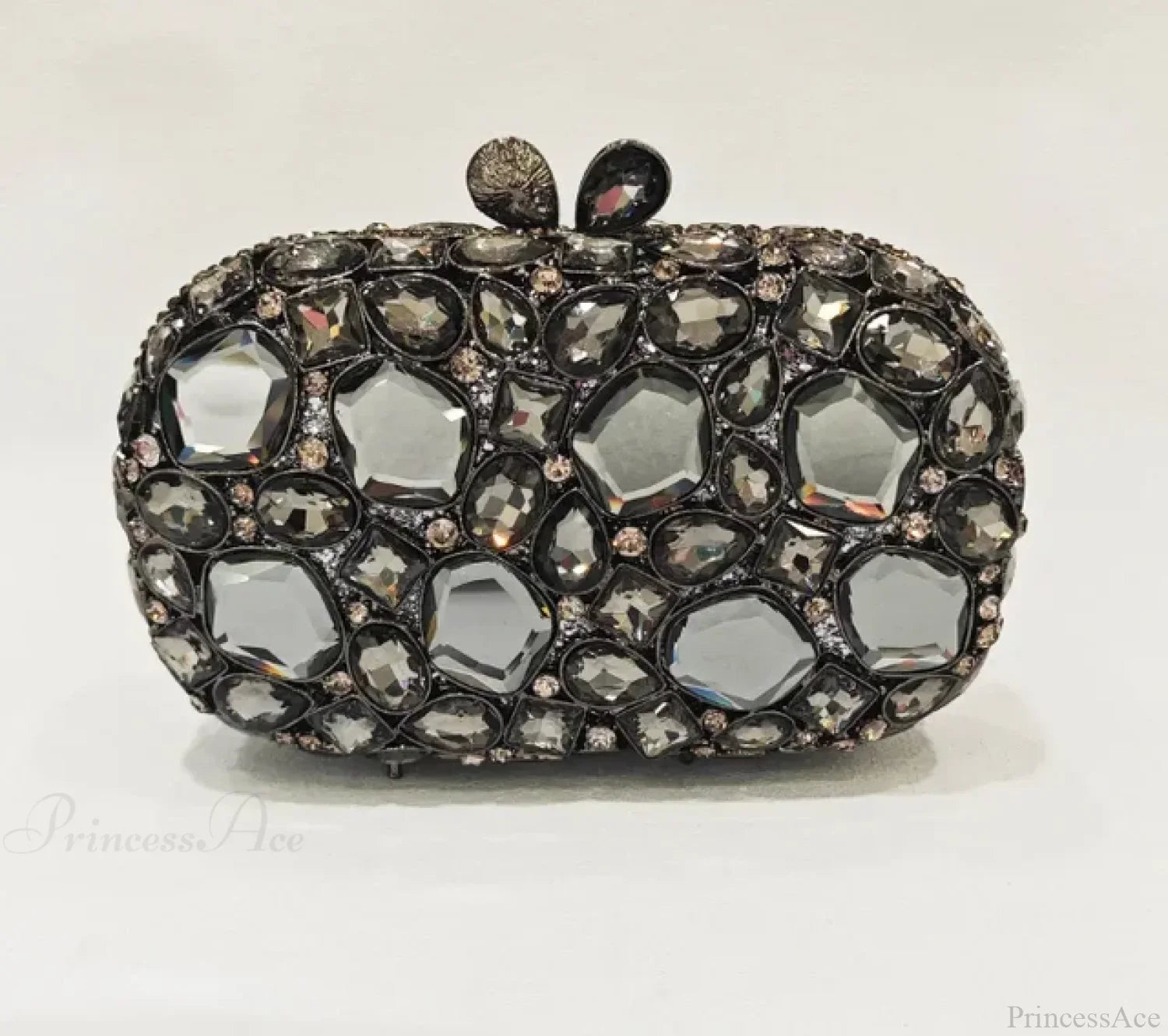 Gold/Silver Crystal Evening Clutch Wristlet