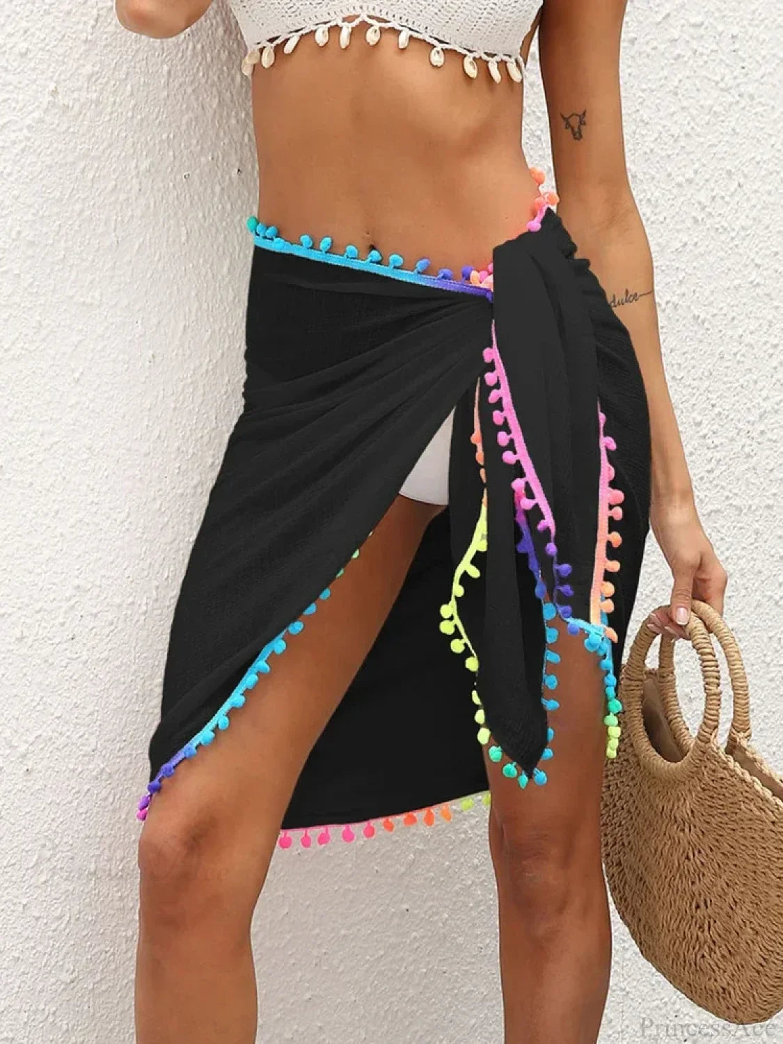 Gradient Tassel Beach Shawl Wrap Cover Up