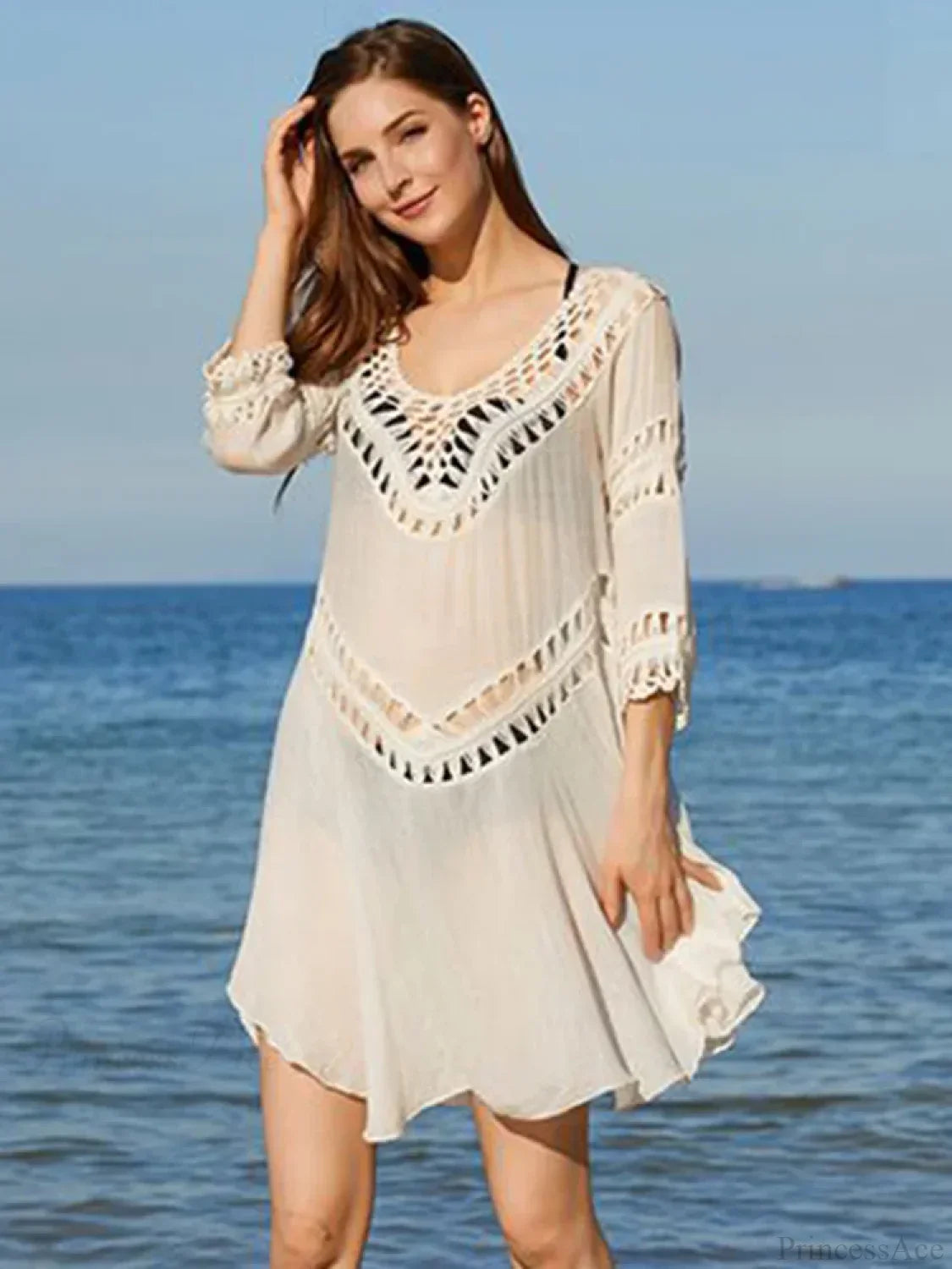 Hollow Out See Through Bikini Cover Up