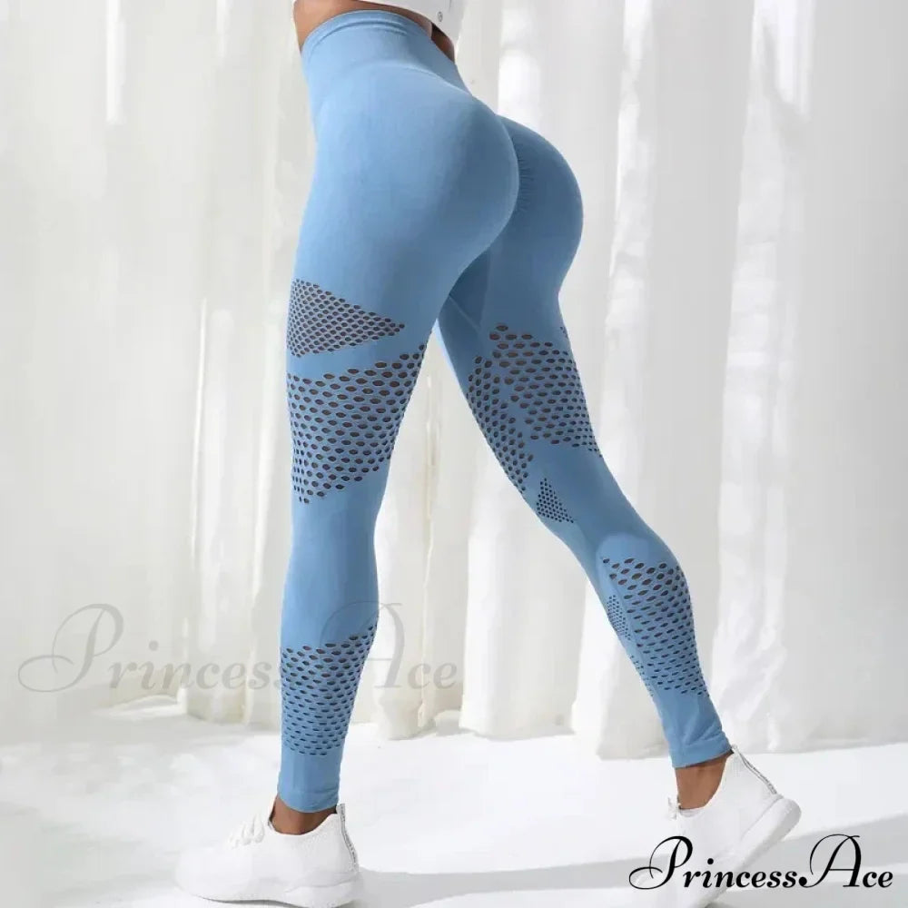 Hollow Stripe Gym Yoga Sports Female Clothing Legging