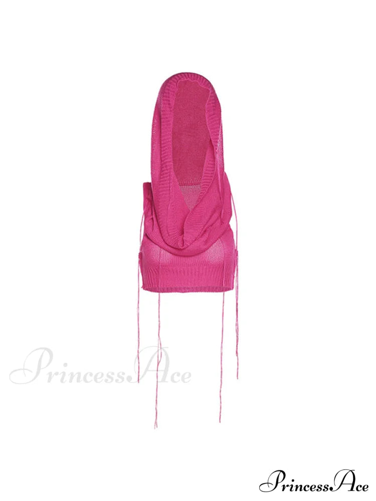 Top corto con cappuccio, spalle eleganti e fresche