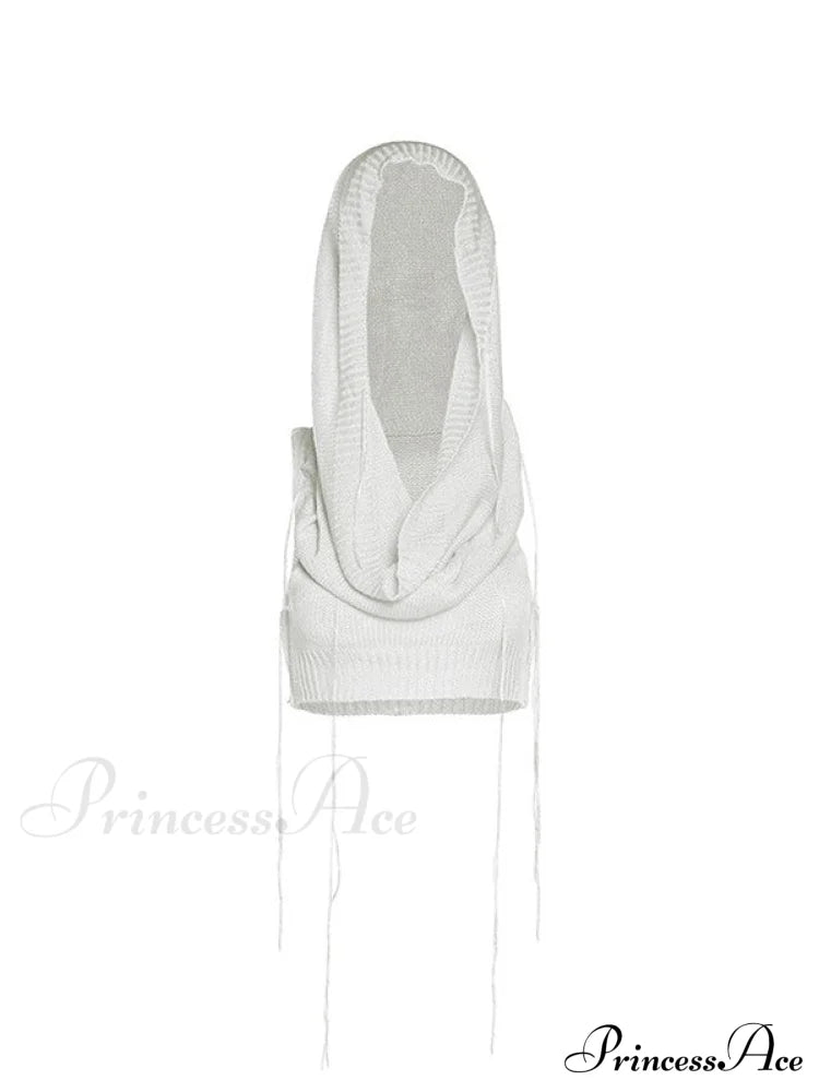 Top corto con cappuccio, spalle eleganti e fresche