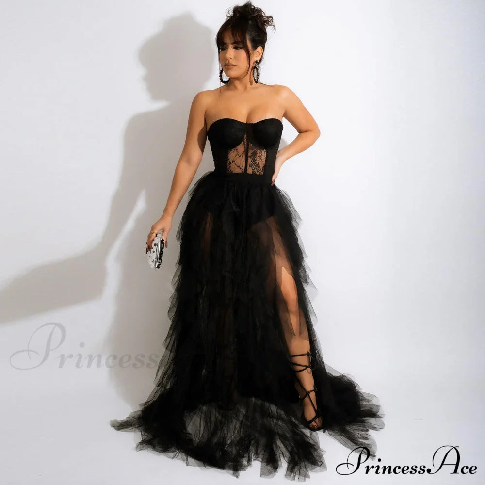 Kim Mesh Corset Charming Tulle Formal Dress