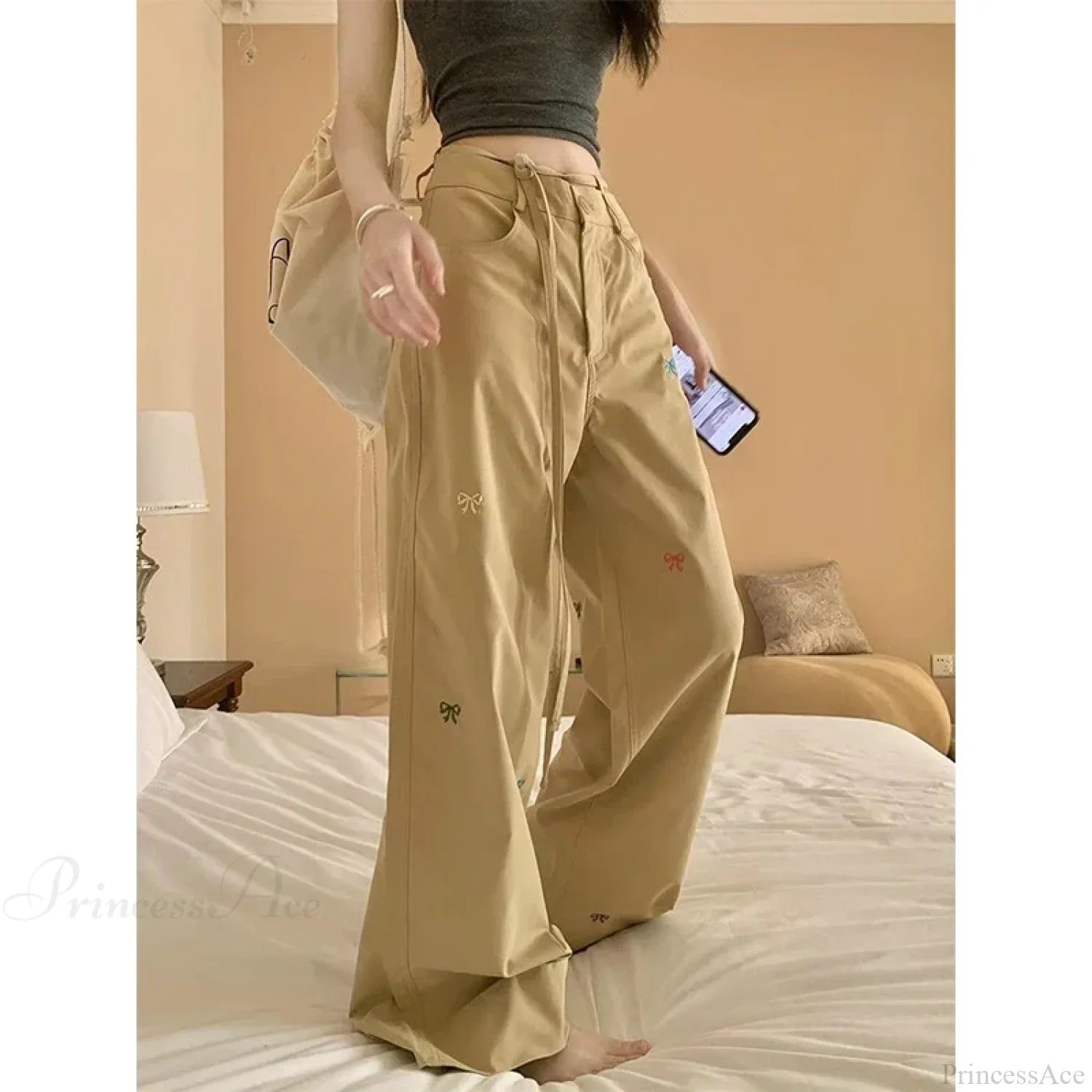 Korean Butterfly Embroidered Pants