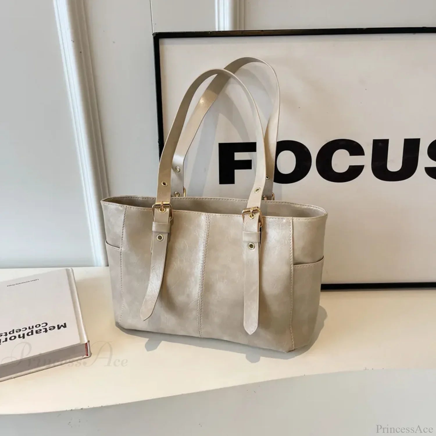 Korean Retro PU Leather Shoulder Bag