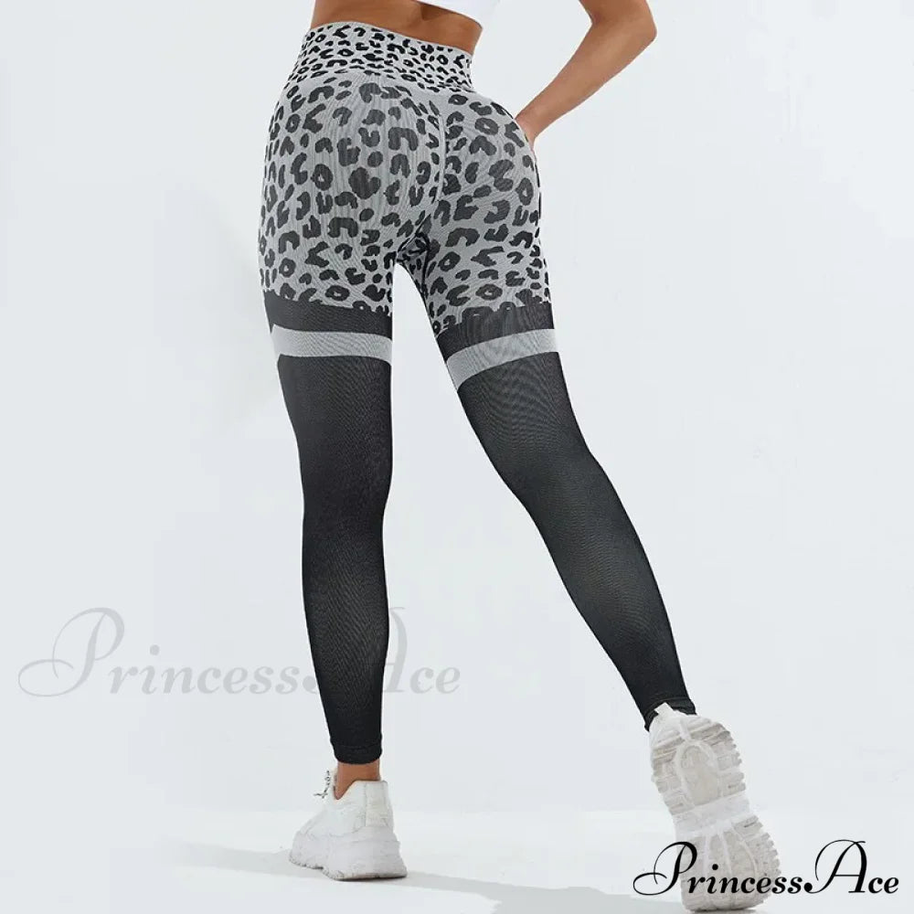 Leopard Seamless Yoga Butt Lifting Outdoor Legging