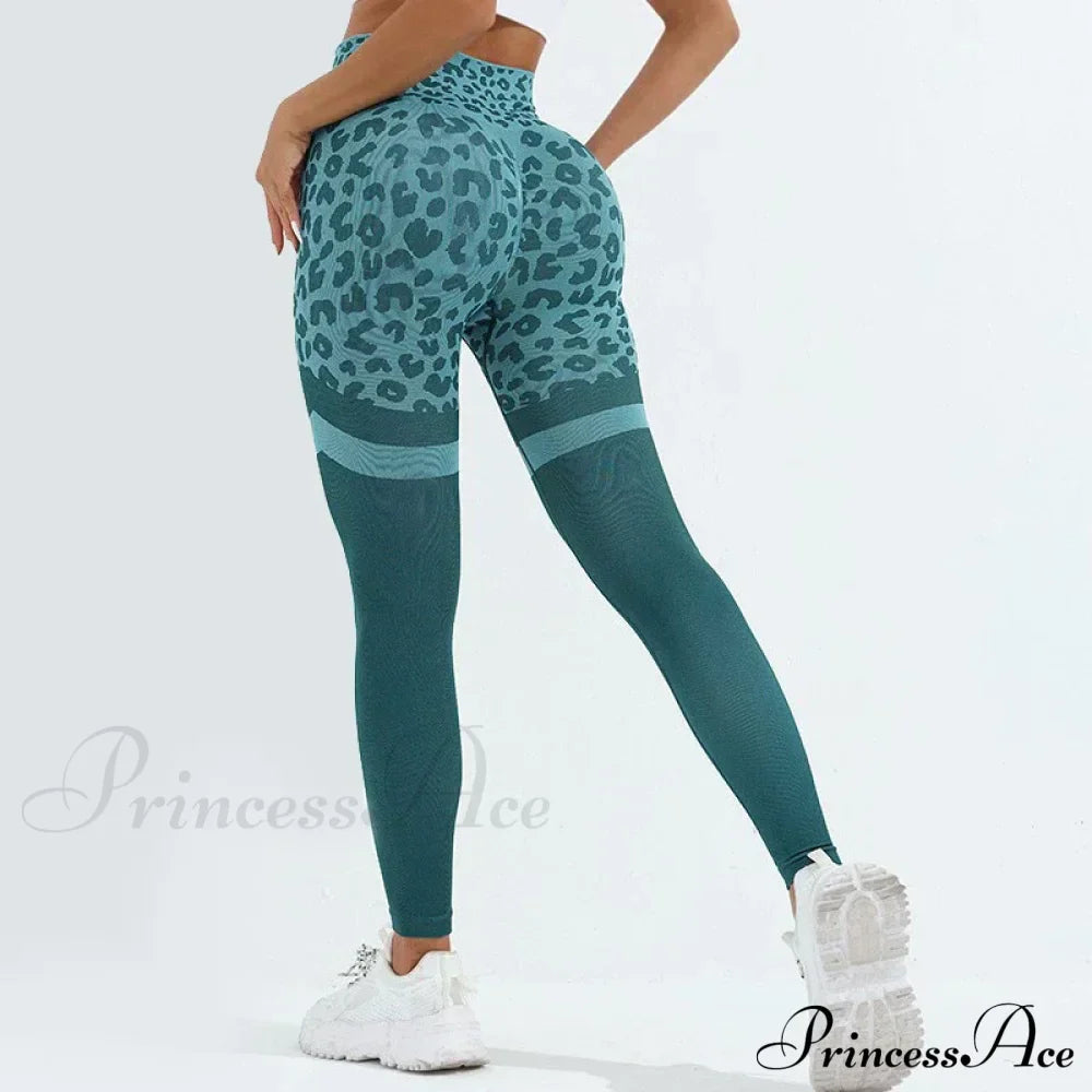 Leopard Seamless Yoga Butt Lifting Outdoor Legging