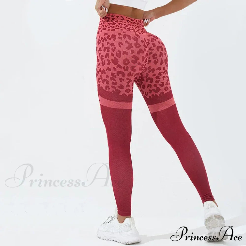 Leopard Seamless Yoga Butt Lifting Outdoor Legging