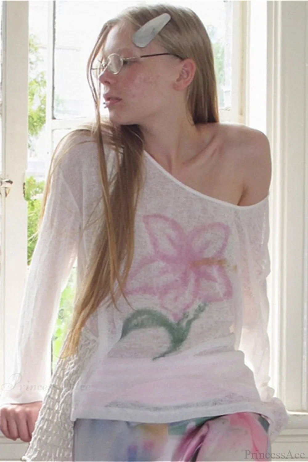 Blusa suelta casual holgada y ligera para protección solar