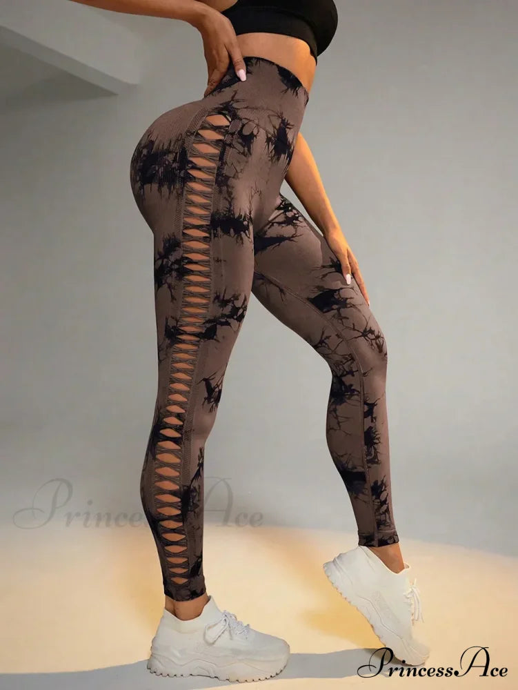 Mesh Out High Waist Push Up Yoga Gym Legging