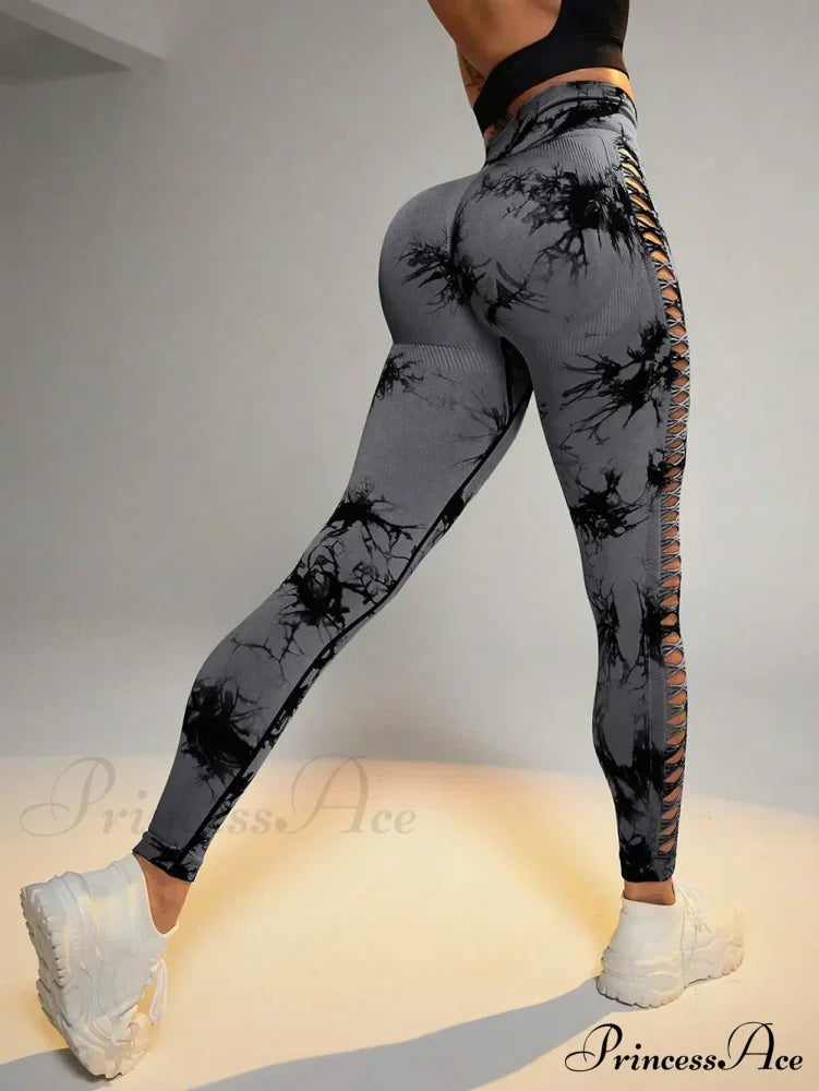 Mesh Out High Waist Push Up Yoga Gym Legging