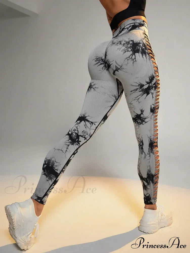 Mesh Out High Waist Push Up Yoga Gym Legging