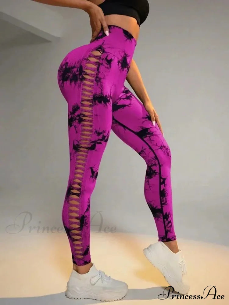Mesh Out High Waist Push Up Yoga Gym Legging