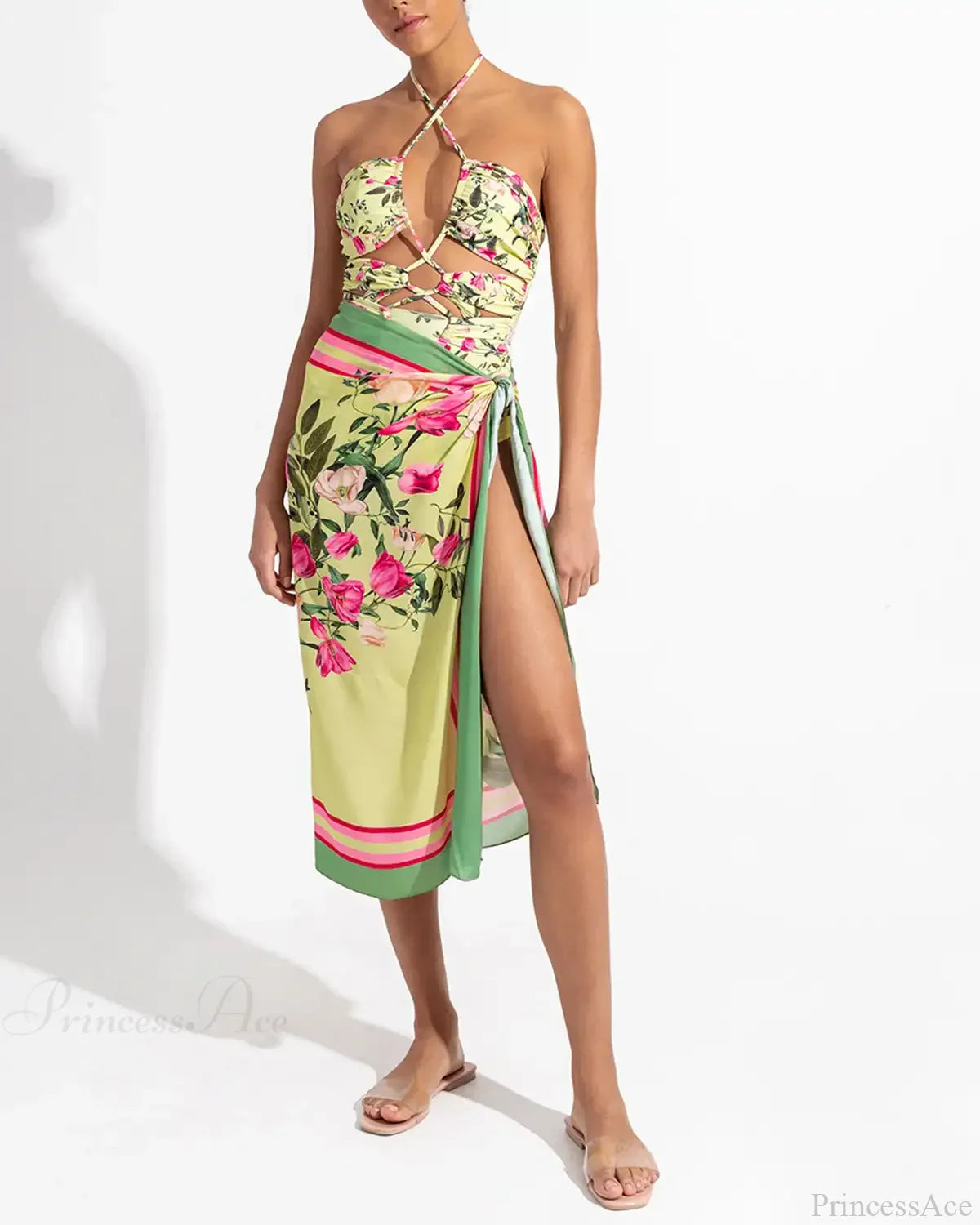 Milky White Cut-out Elegant Body Fit One Piece