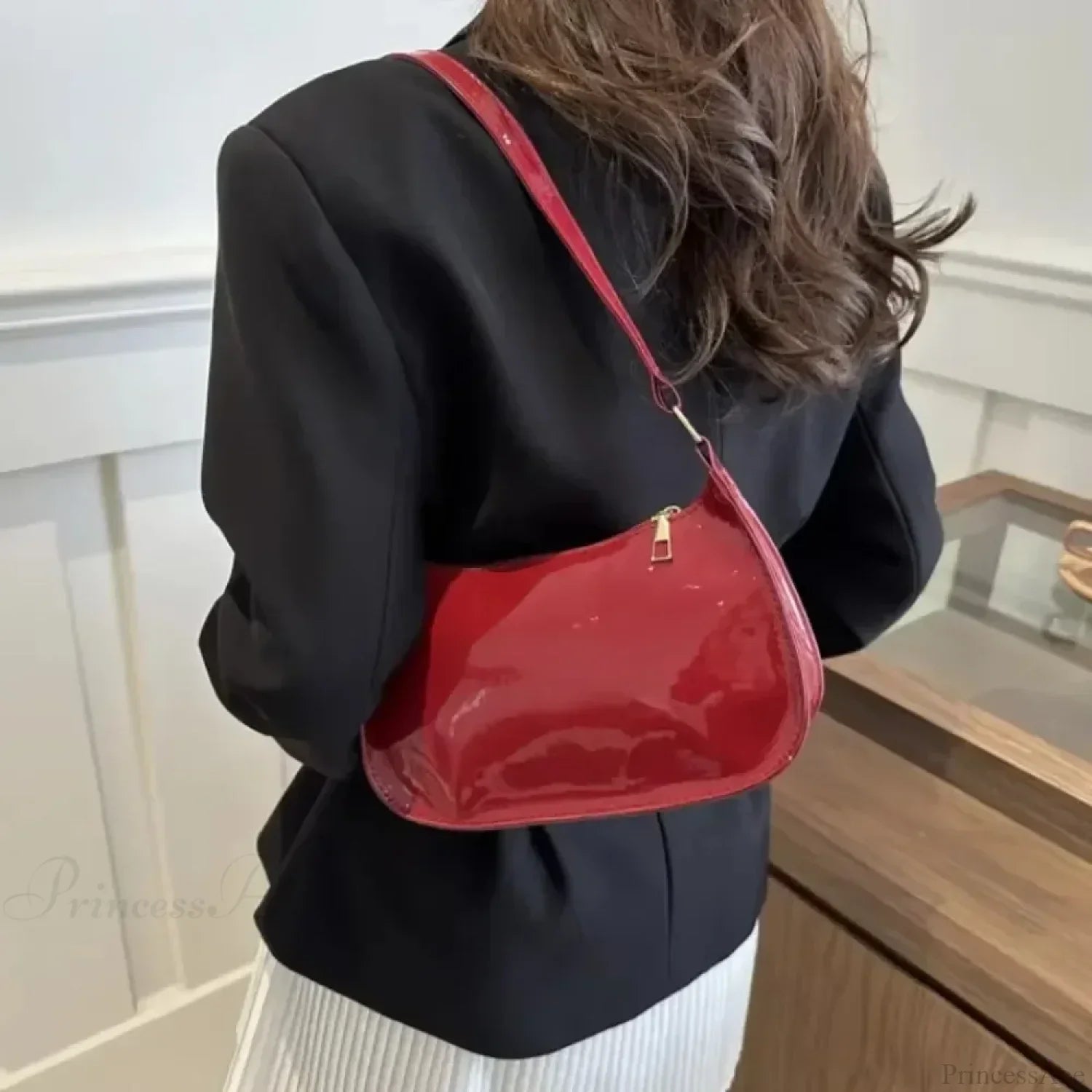 Patent Leather Versatile Fashion Shoulder Bag
