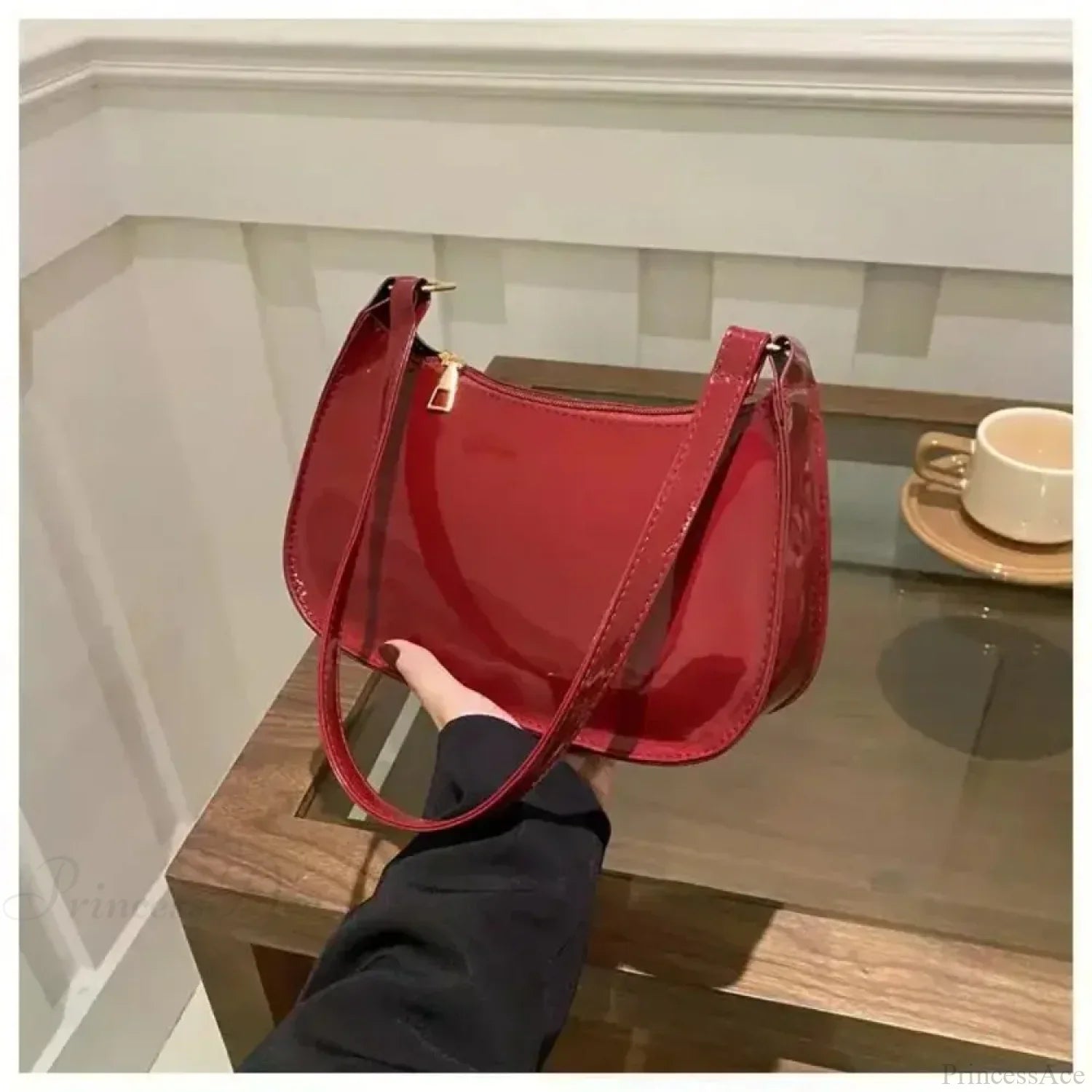 Patent Leather Versatile Fashion Shoulder Bag