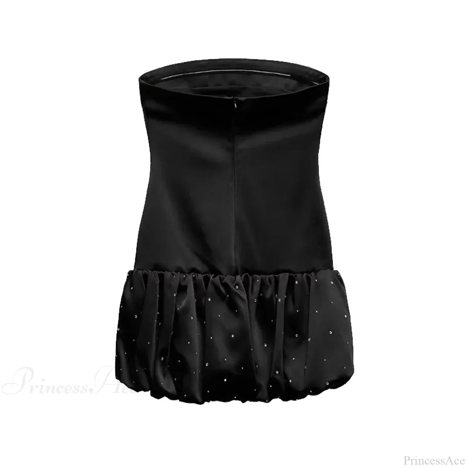 Vestito Mini da Festa con Fiore 3D e Fascia a Spina di Pesce Rossa
