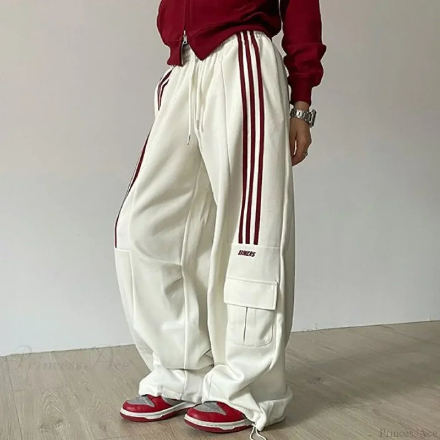 Retro Lazy Stripes Wide Leg Pants