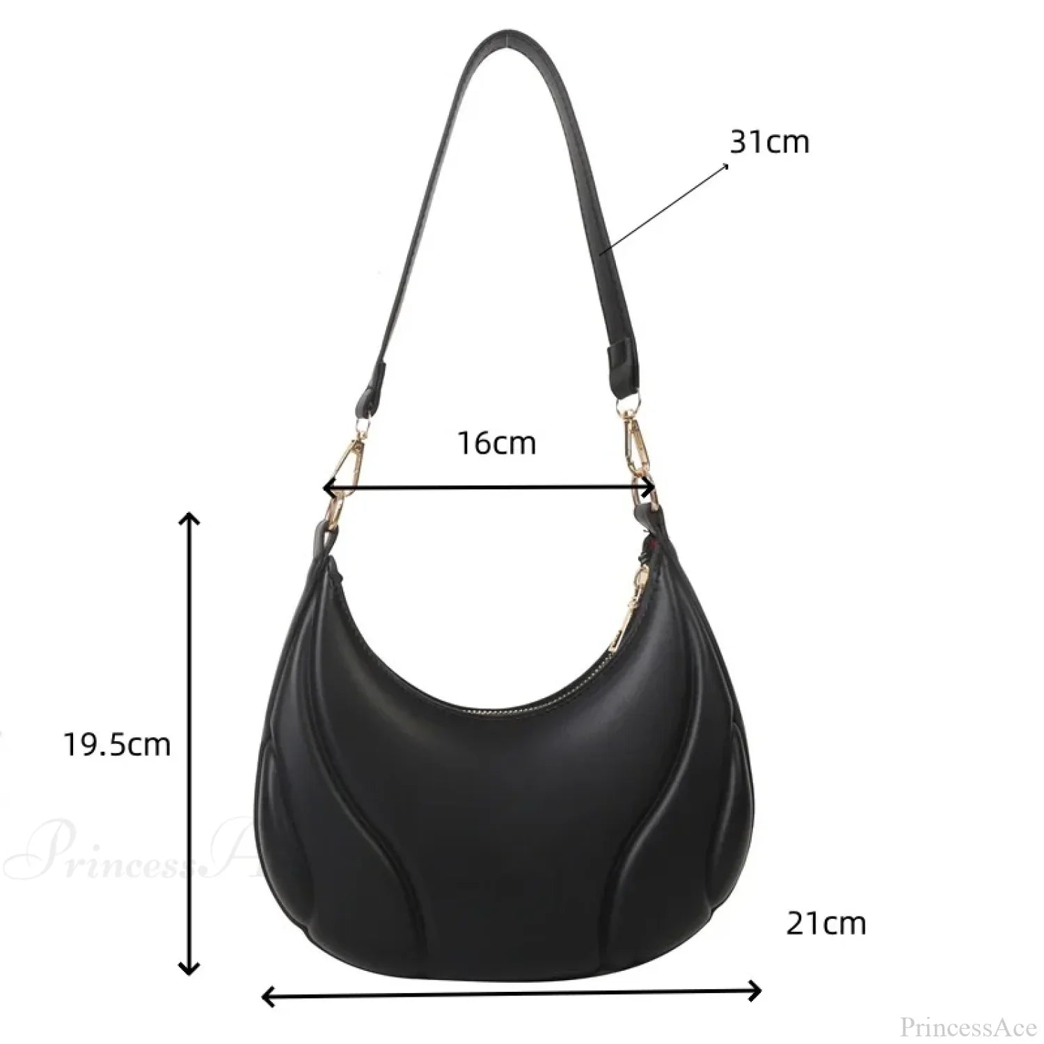 Retro Solid Color Saddle Leather Shoulder Bag