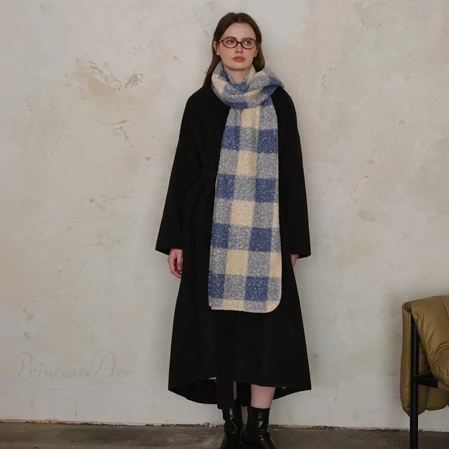 Skotská vlněná kostkovaná šála pro ženy - podzimní/zimní pléd