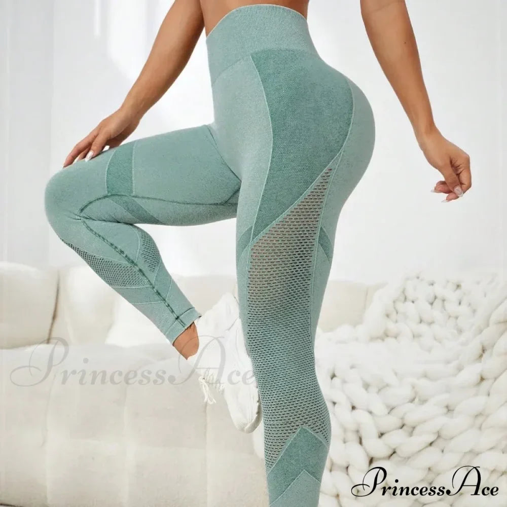 Seamless Fitness Hollow Out High Waist Yoga Legging