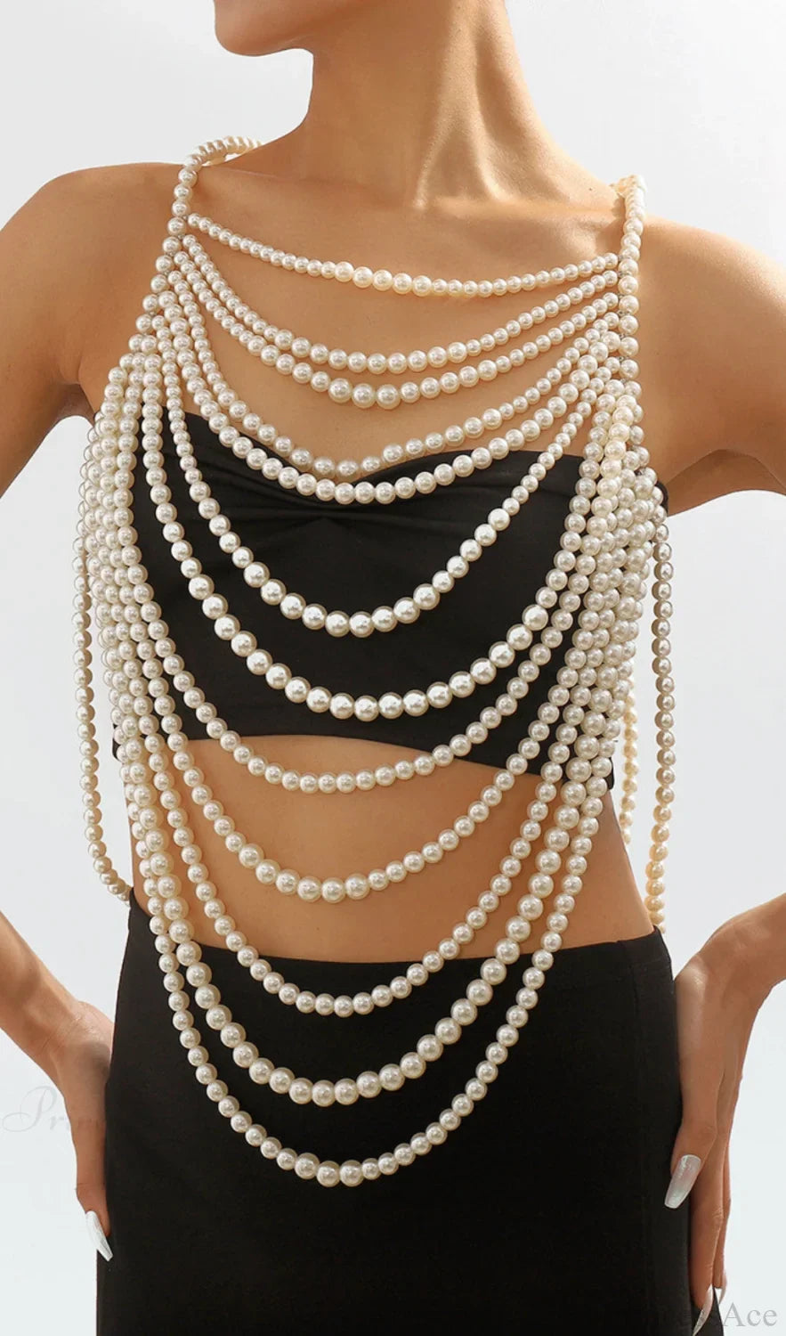 SHAWL WHITE PEARL TOP