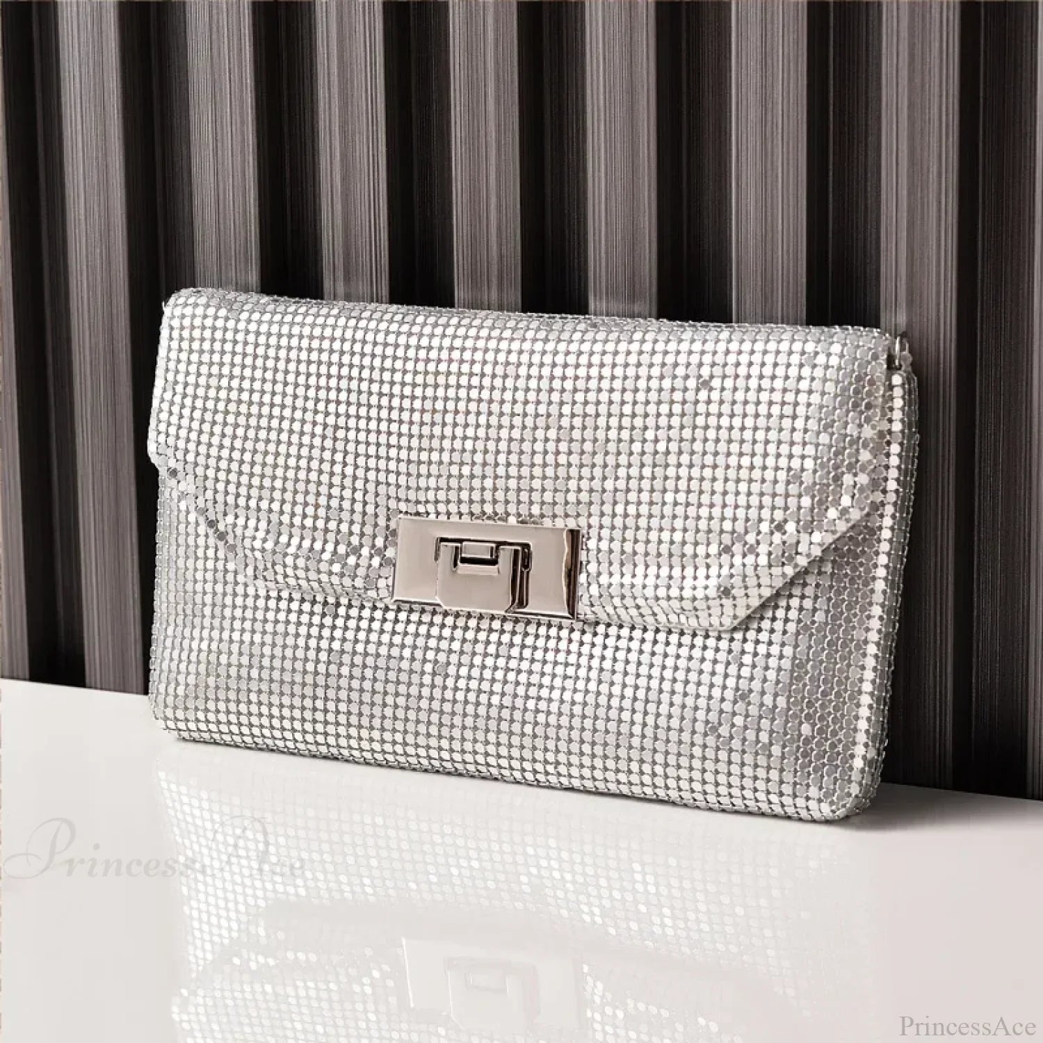 Shiny Sequins Evening Clutch Wristlet