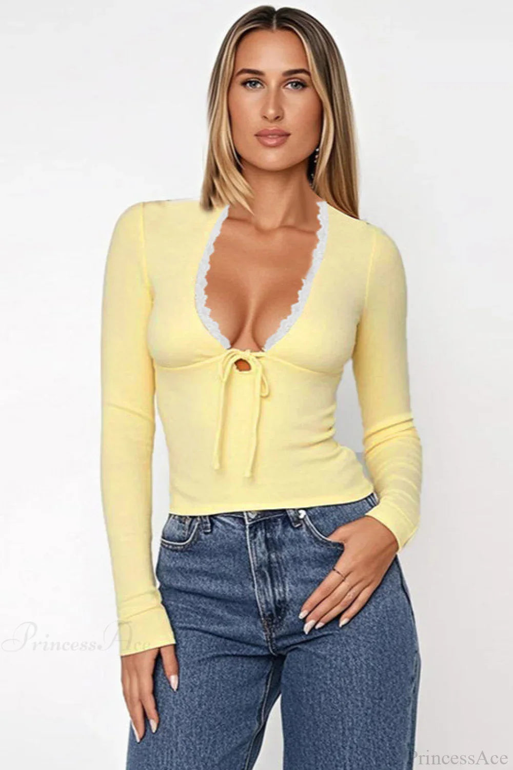 Simple Button Detail Long Sleeve Tee