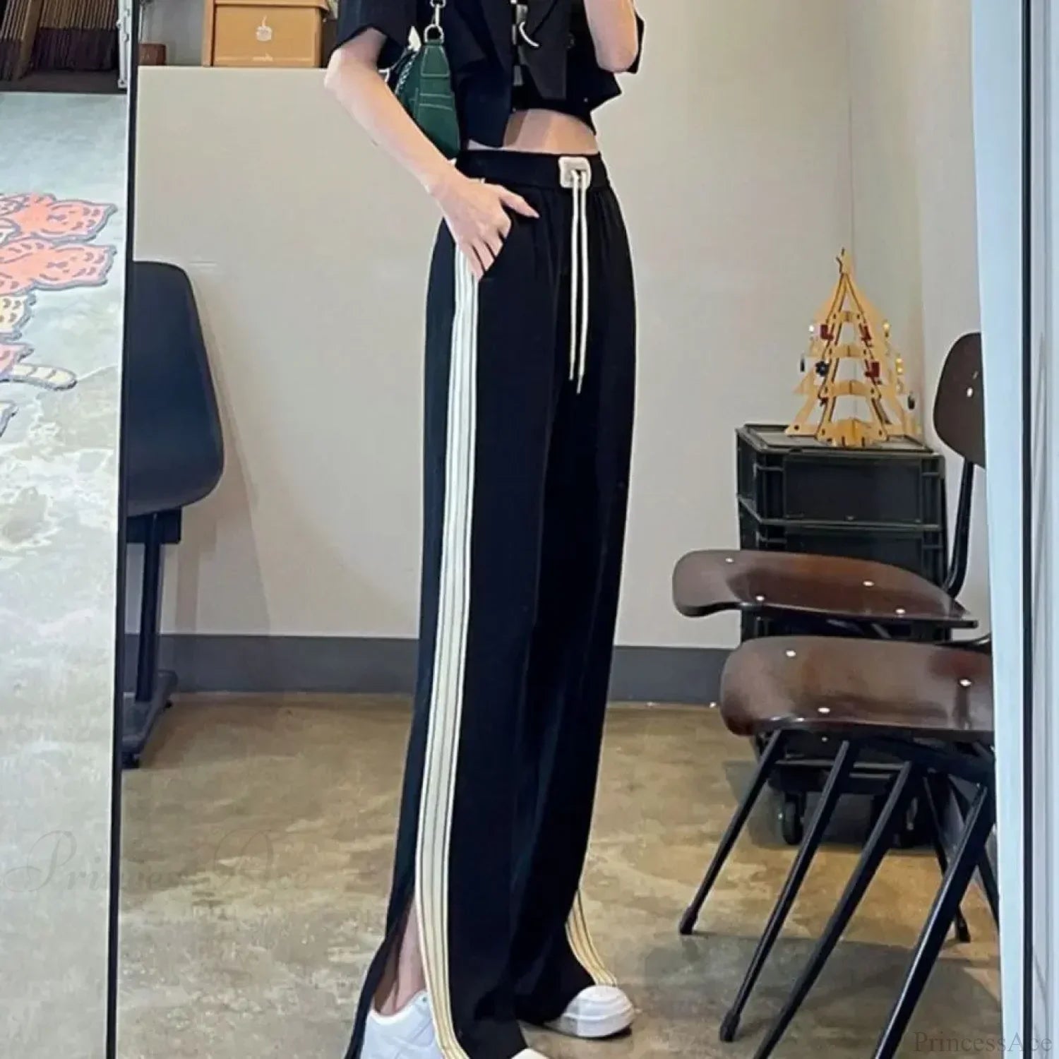 Simple Loose Wide Leg Elastic Pants