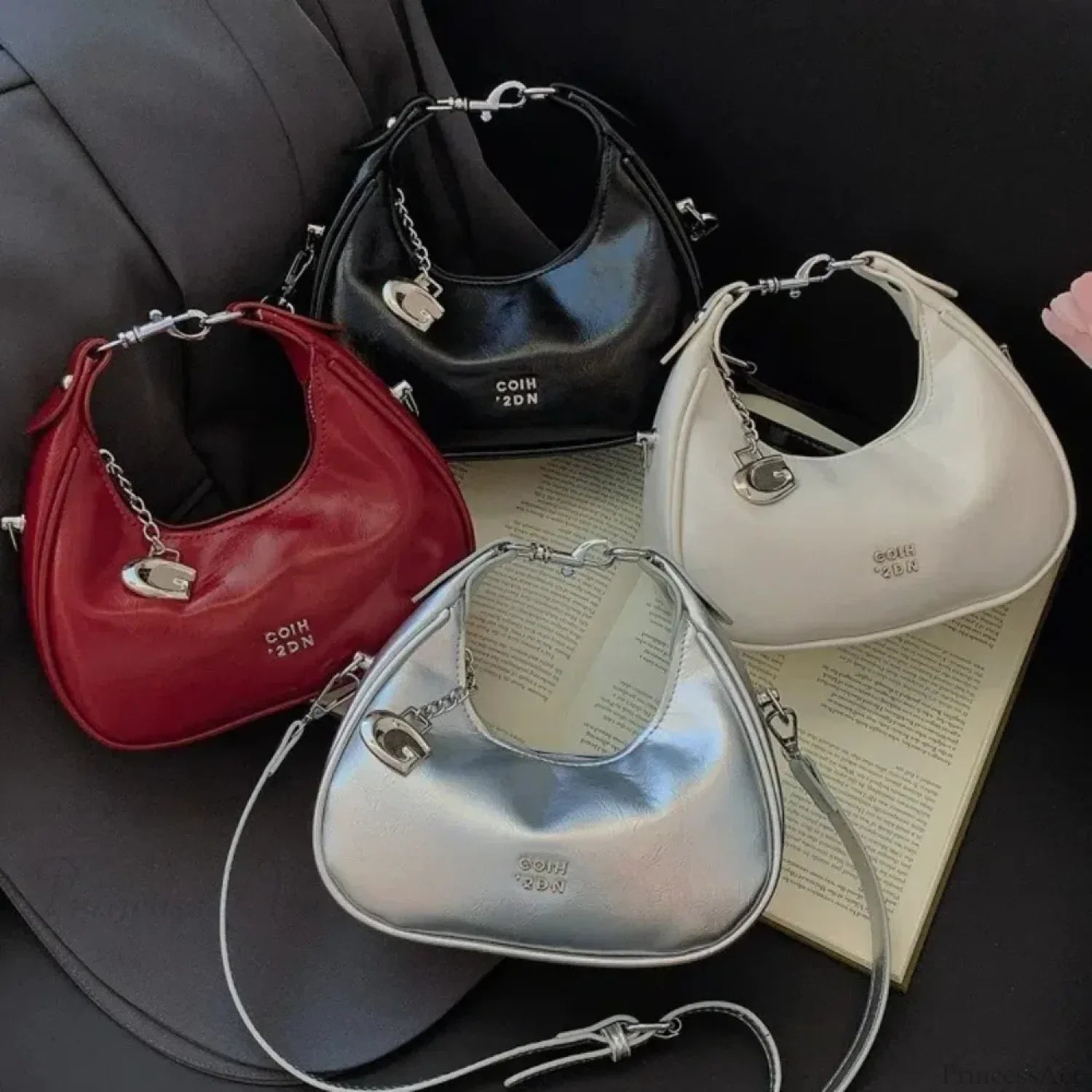 Borsa a tracolla semplice, versatile, a tinta unita