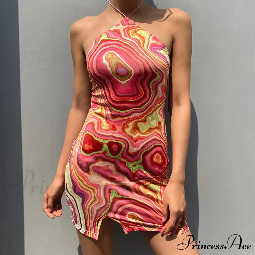 Sleeveless Mini Elegant Party Evening Fashion Camouflage Bandage Bodycon Dress