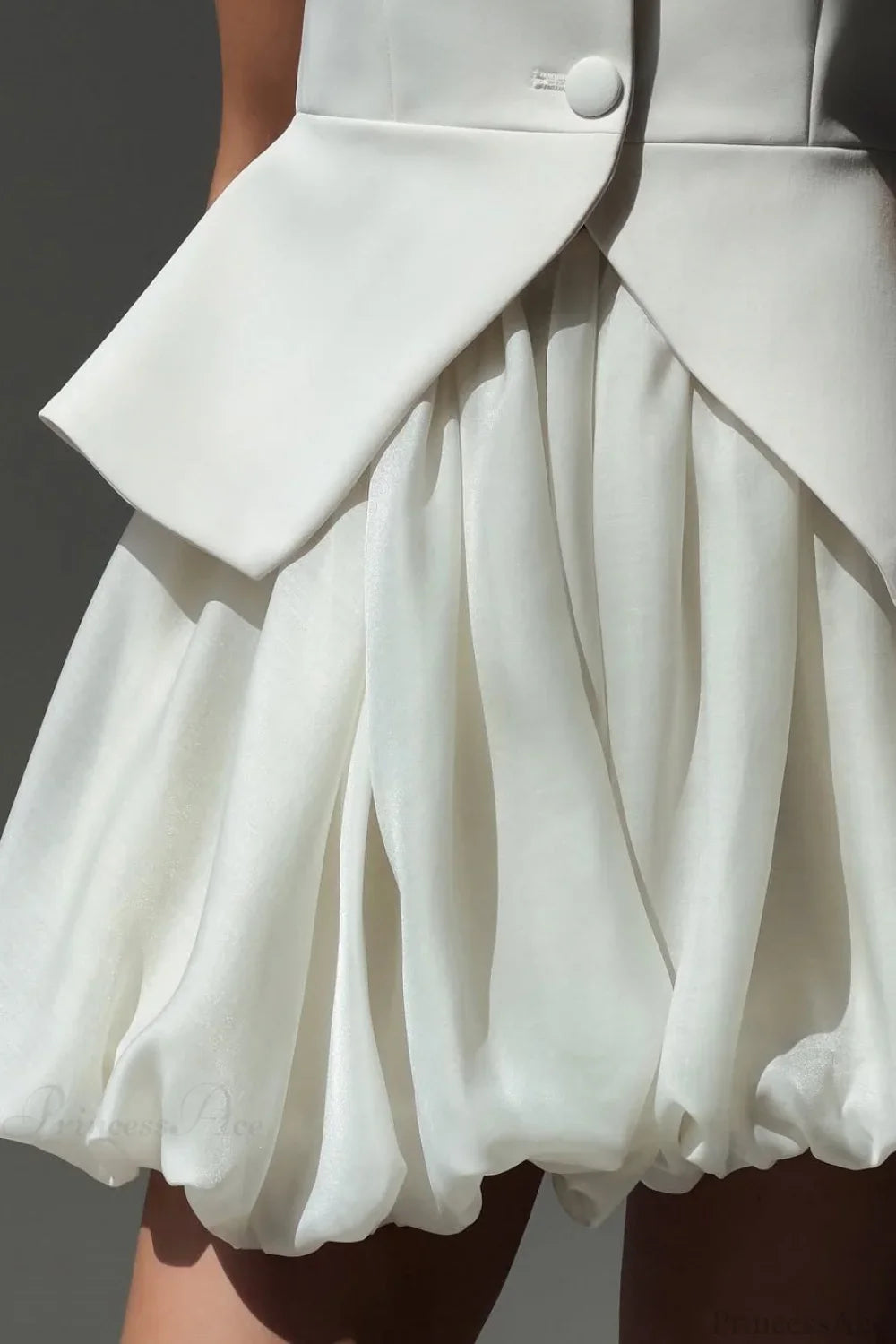 Ärmelloses Weste Puffrock Zweiteiler Set