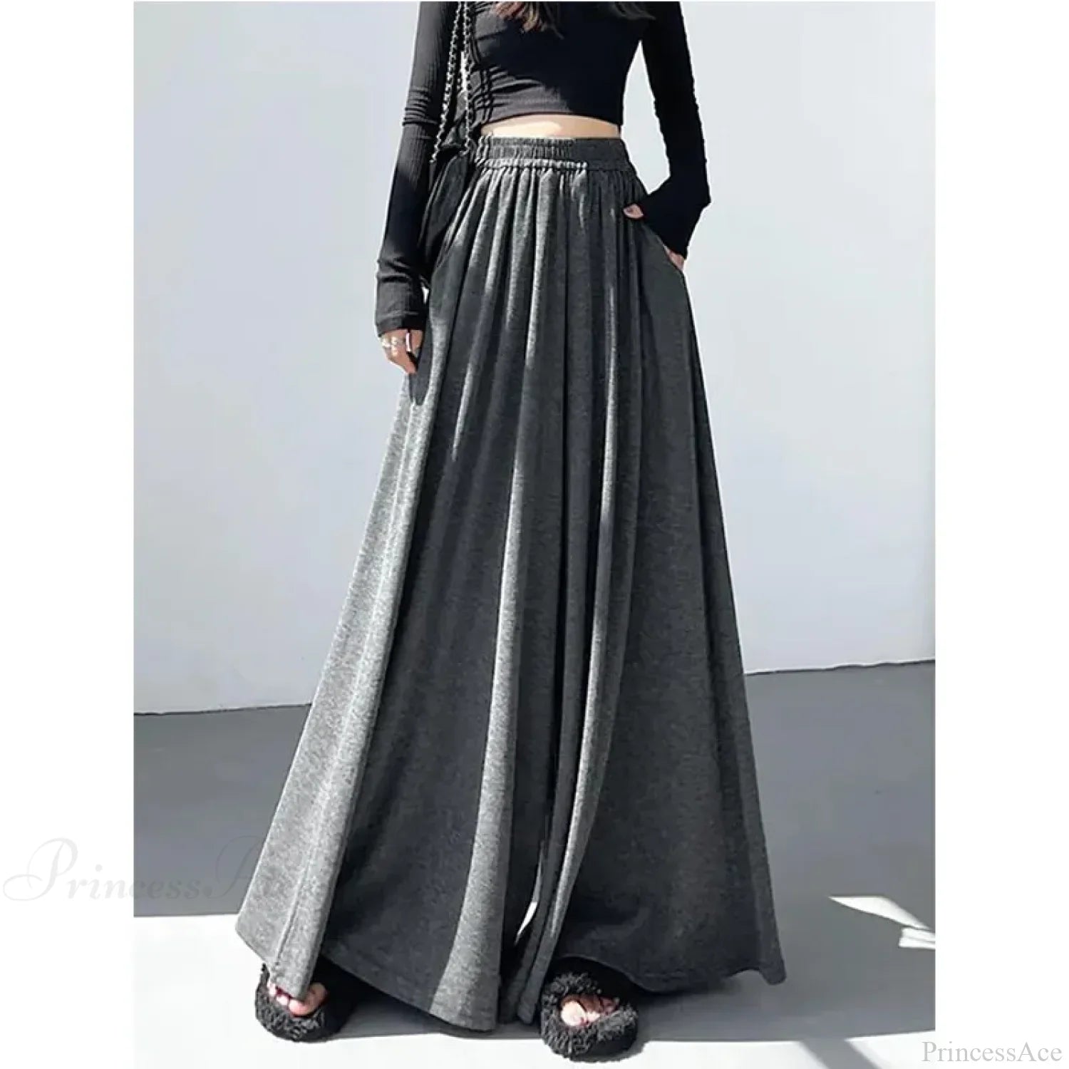 Soft High Waist Casual Wide Leg Pants