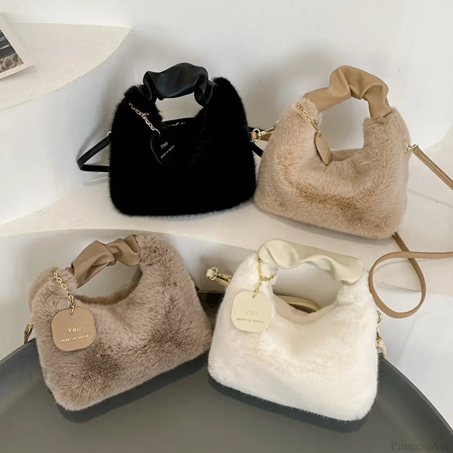 Soft Plush Simple Crossbody Handbag Women’s Bag