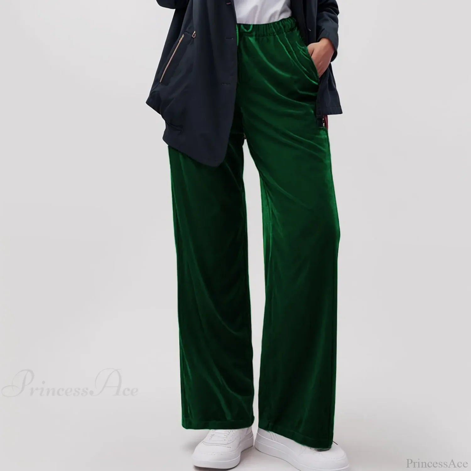 Solid Pocket Stretch Yoga Casual Pants