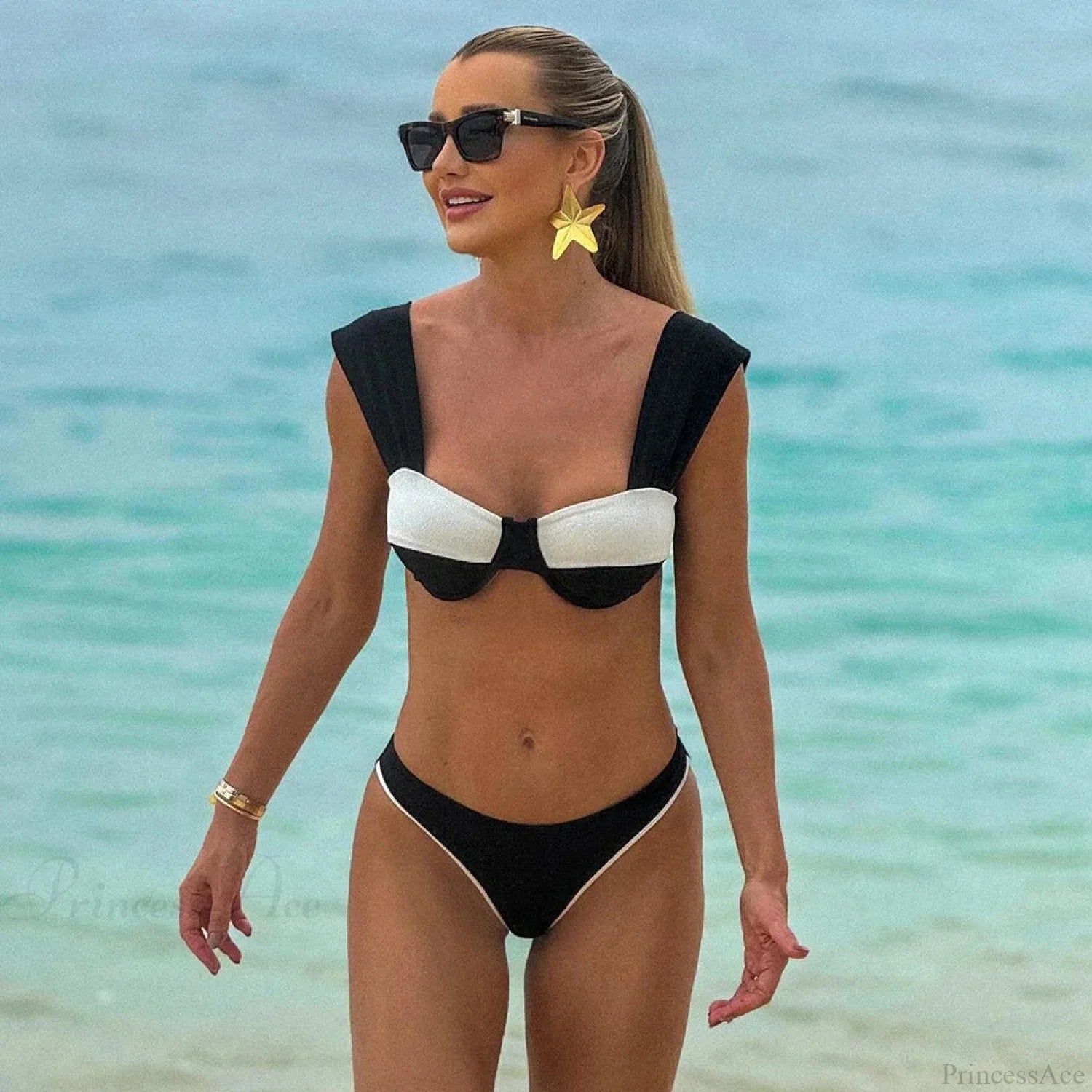 Solid Two Piece Micro Bikini Set